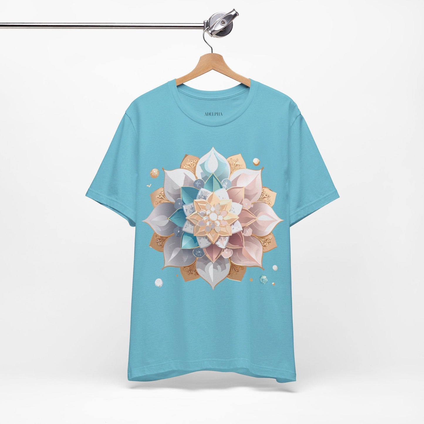 Adelpha Mandala Graphic Tee Unisex Jersey Short Sleeve Art Design Shirt Premium Comfort Wear