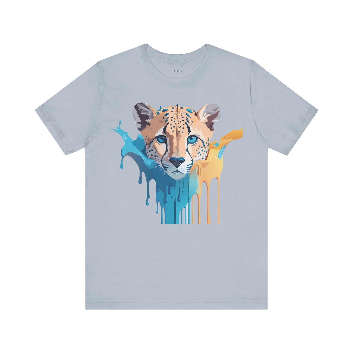 Adelpha Cheetah Graphic Jersey Tee Unisex Short Sleeve Art Design