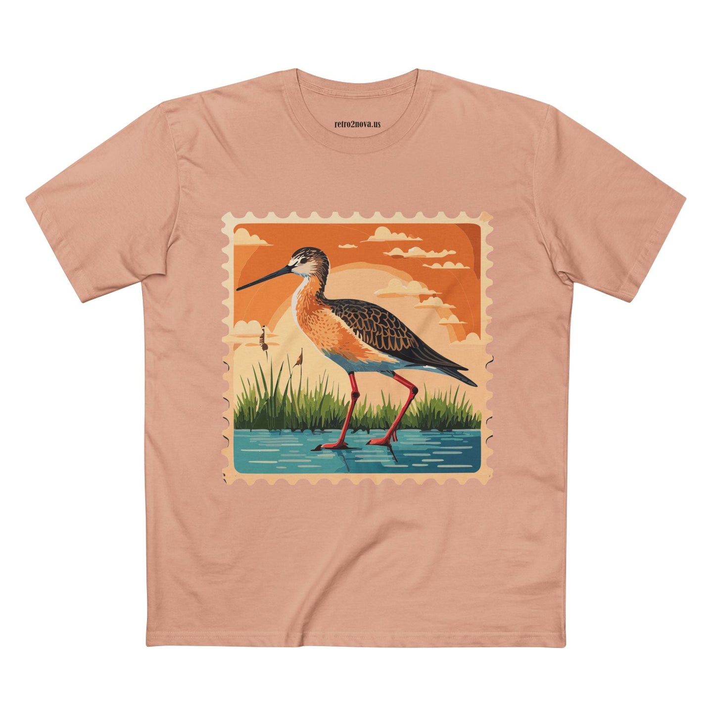 Stamp Shirt Postage Stamp Tee Unisex Premium Cotton Original Art Design Retro2Nova