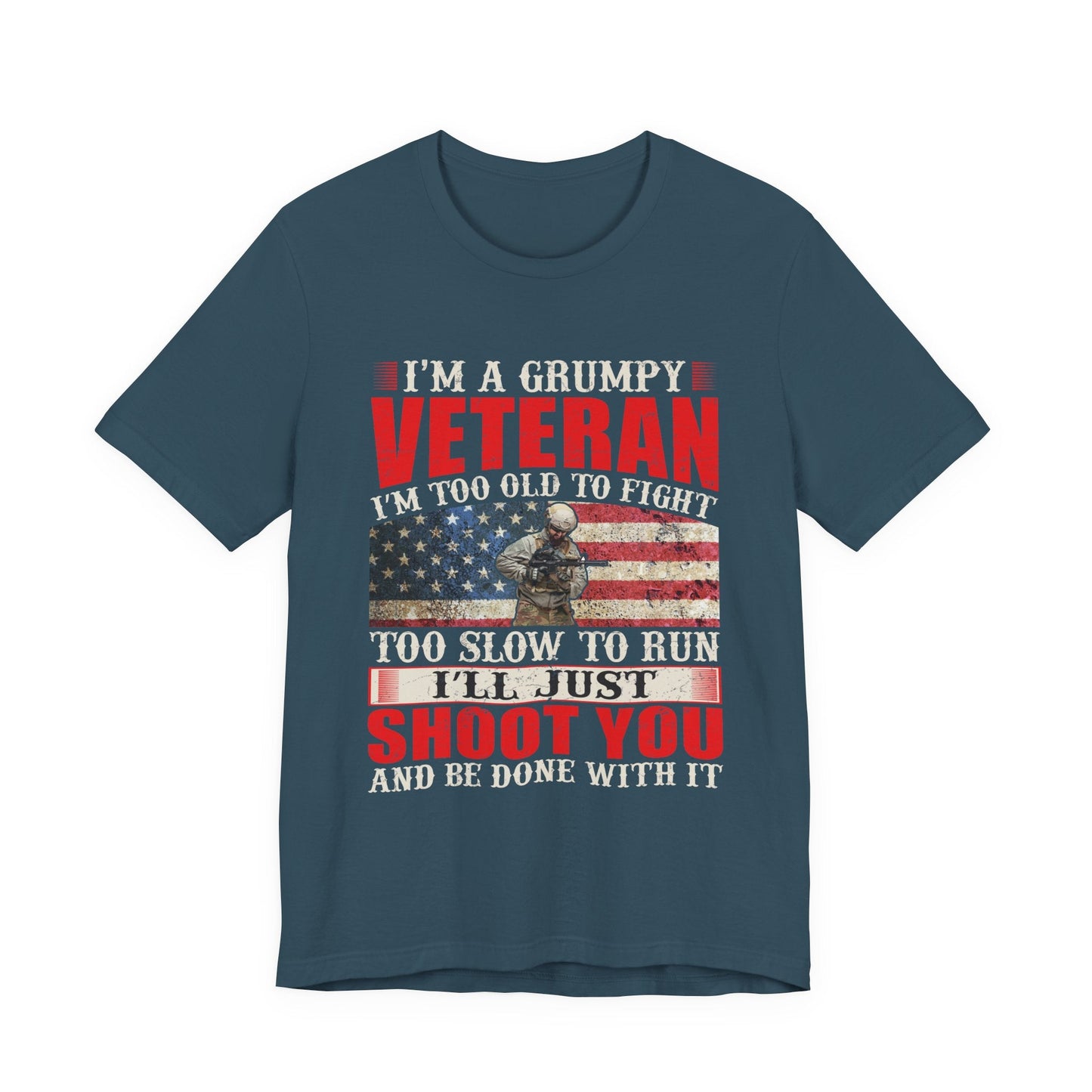 Army Veteran Patriotic Graphic Design Unisex Cotton T-Shirt v38
