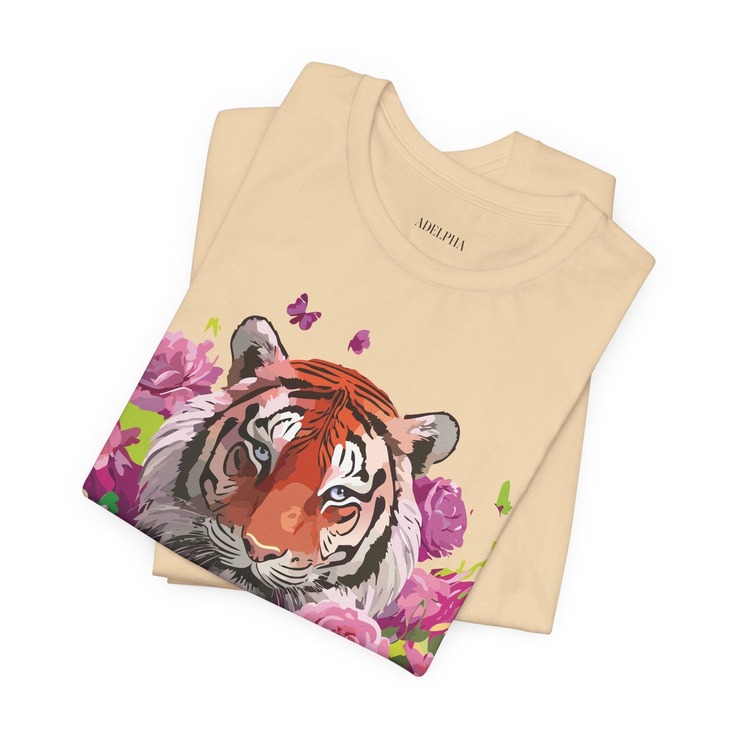 Tiger Graphic Unisex 100 Cotton Vintage Art with Animal Tee 10