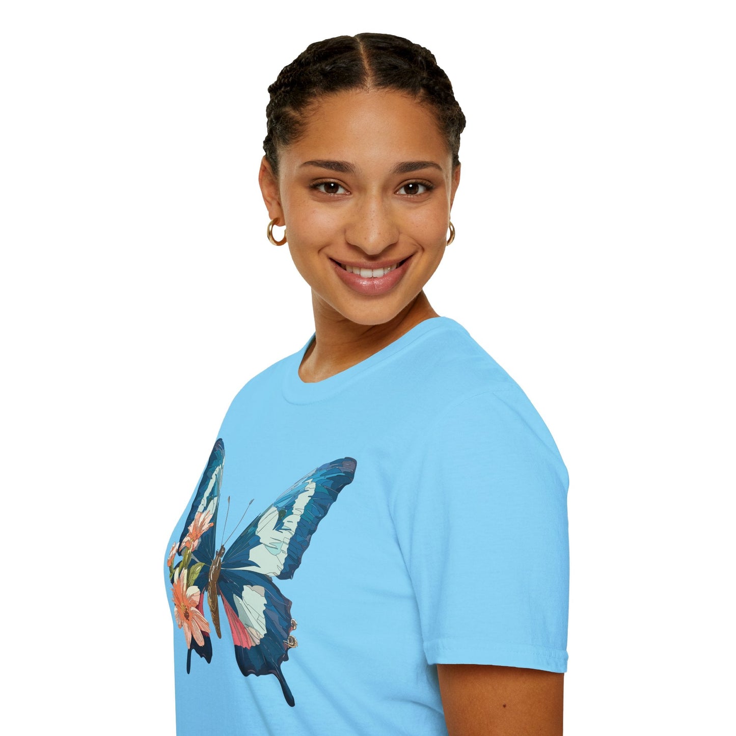 Butterfly Themed Unisex T Shirt Monarch Design Softstyle 64000 100 Cotton Tee For Everyday Comfort