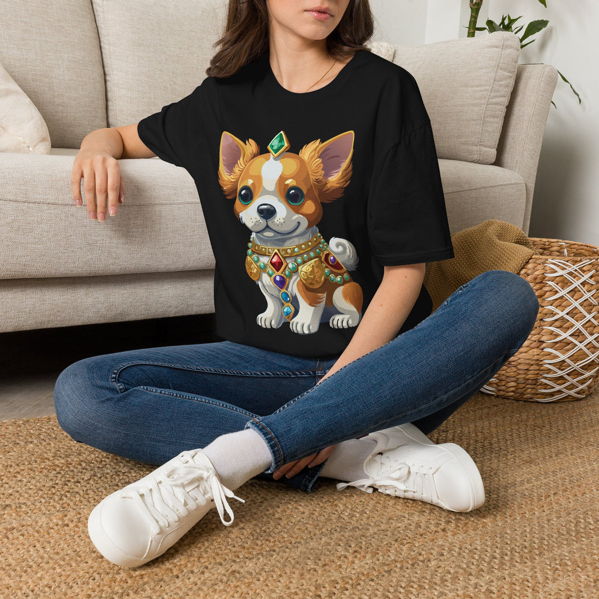 Corgi Prince T-Shirt — Cute Royal Dog Graphic Design Unisex 100 Cotton Gildan T-Shirt