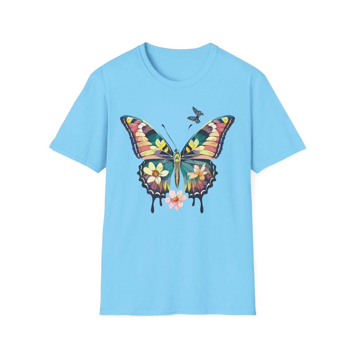 Butterfly T Shirt For Unisex Softstyle 64000 Short Sleeve Monarch Butterfly Tee Design
