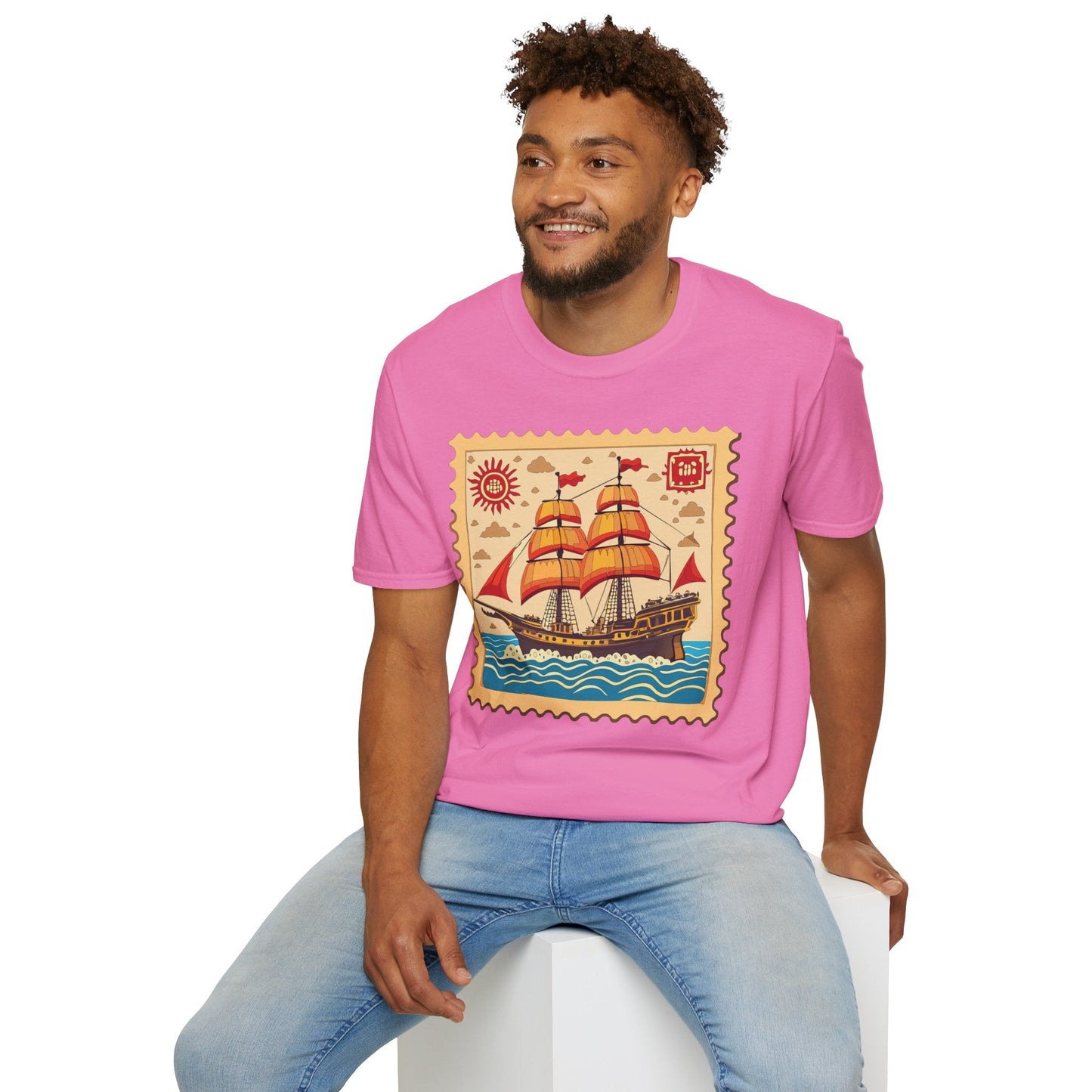 Ship T Shirts Frigate Vessel Tee Unisex Softstyle Gildan 64000 100 Percent Ring Spun Cotton
