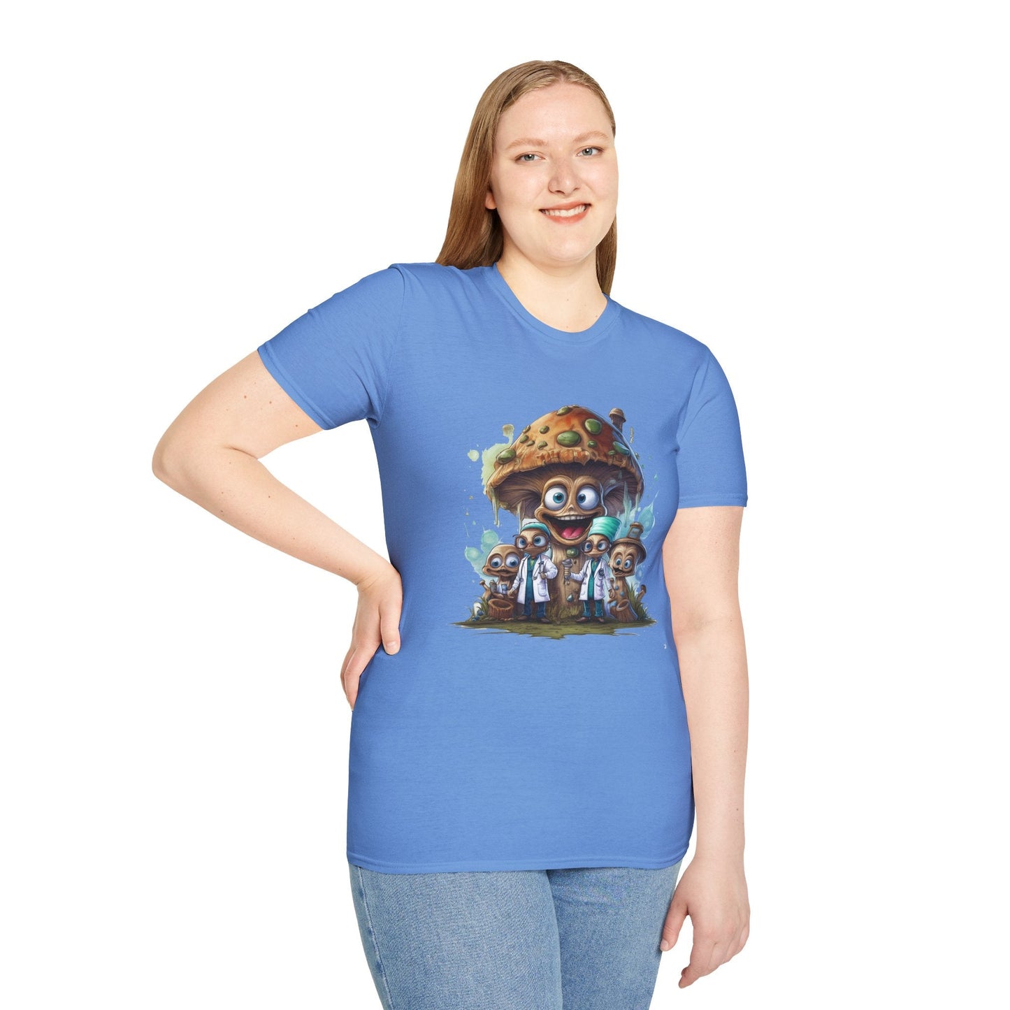 Mashroom Tee Shirt Unisex Funny Mushroom Design Softstyle 64000 Cotton Graphic Tee