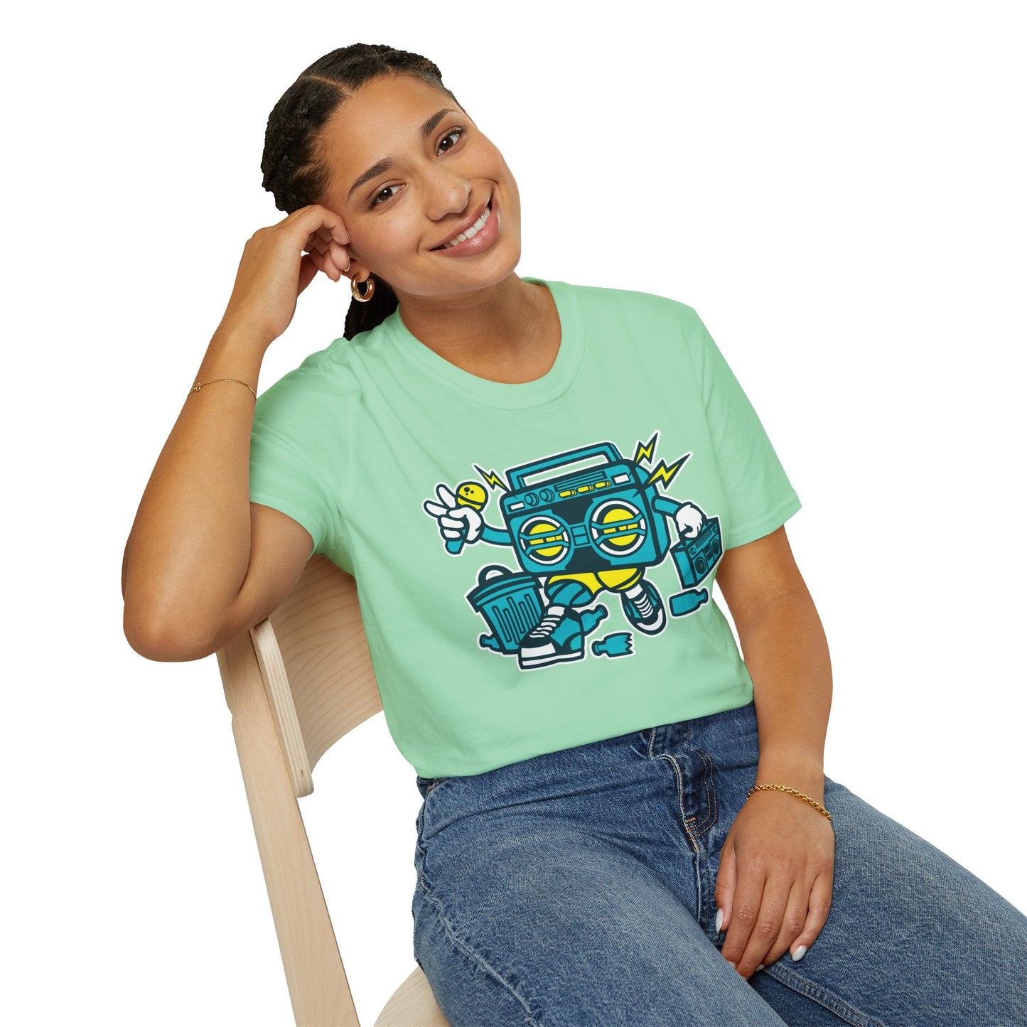 Cartoon T Shirt Animation Tee Funny Unisex Gildan Softstyle 64000 100 Percent Ring Spun Cotton