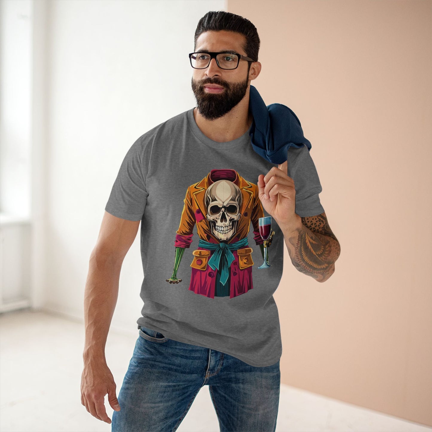 Skull Shirt Unisex Skeleton Tee with Original Art Design Retro2Nova SS24 Premium Cotton