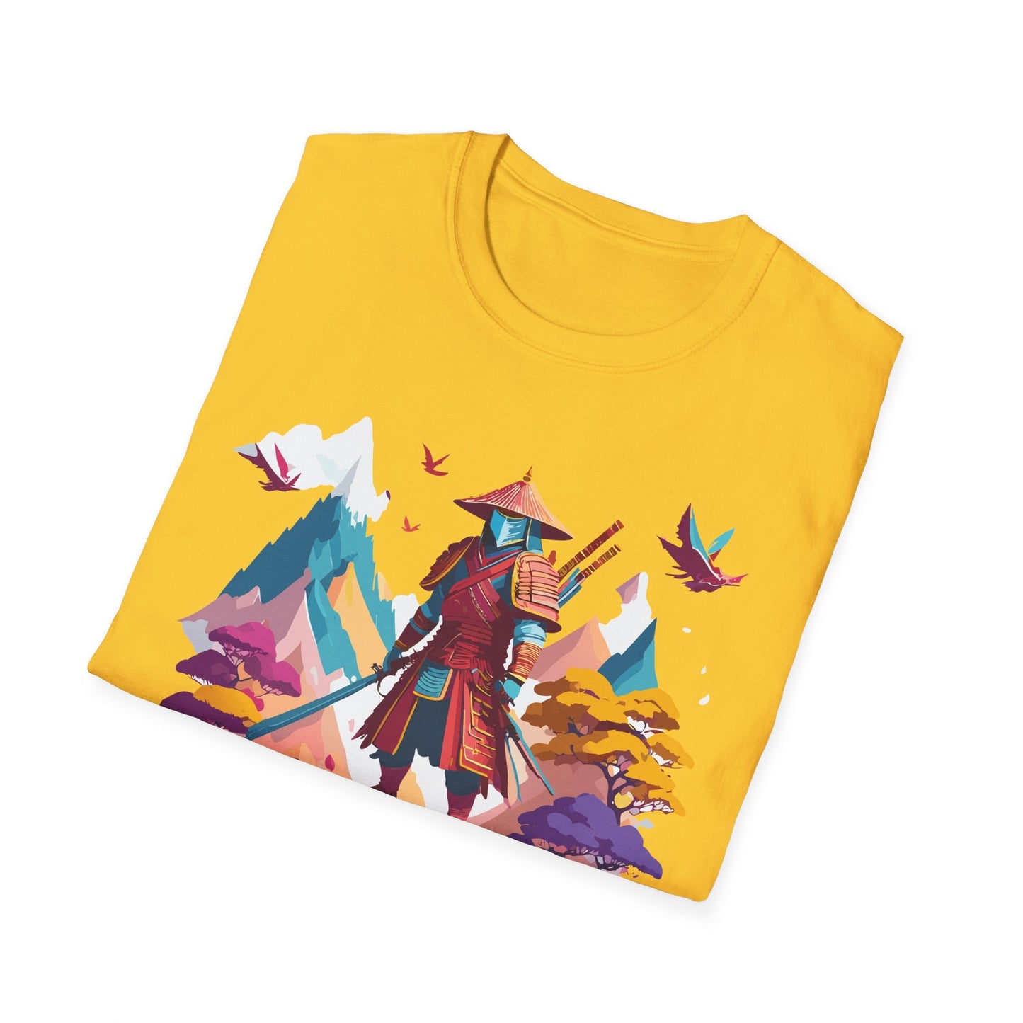 Samurai Shirt Unisex Samurai Tee Short Sleeve Gildan Softstyle 64000 100 Percent Ring Spun Cotton