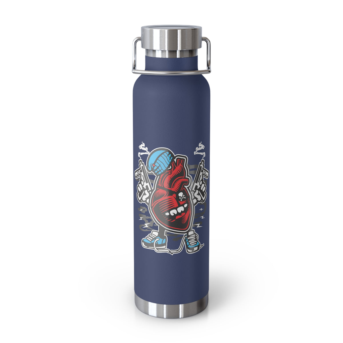 22oz Copper Insulated Water Bottle with Cartoon Design - CV91