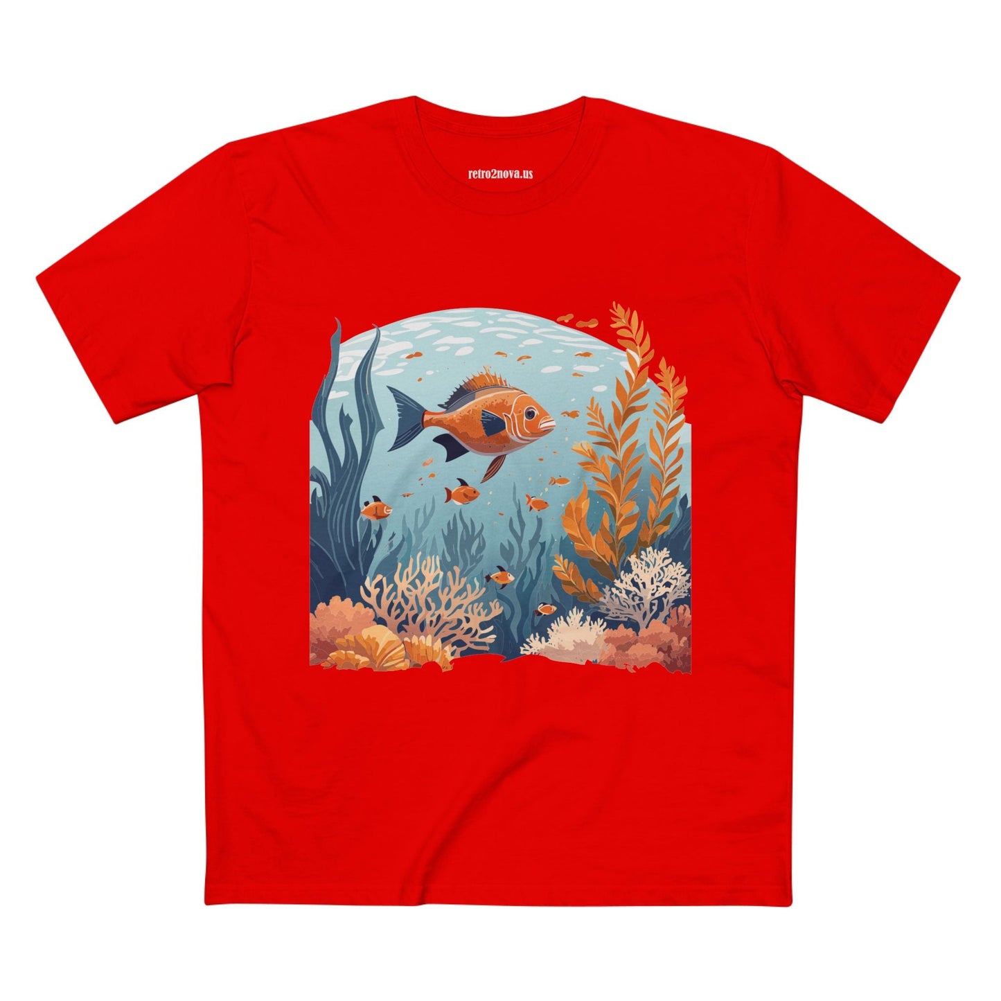 Ocean Shirt Ocean Pacific Premium Cotton Tee With Original Art Design From Retro2Nova Art Collection