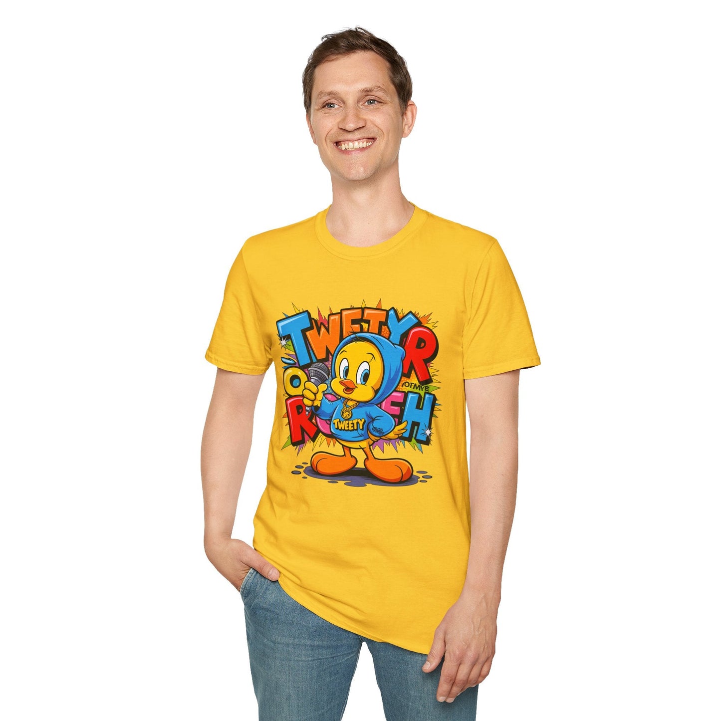 Cartoon T Shirt With Animation Funny Animals Tee Unisex Gildan Softstyle 64000 Pro