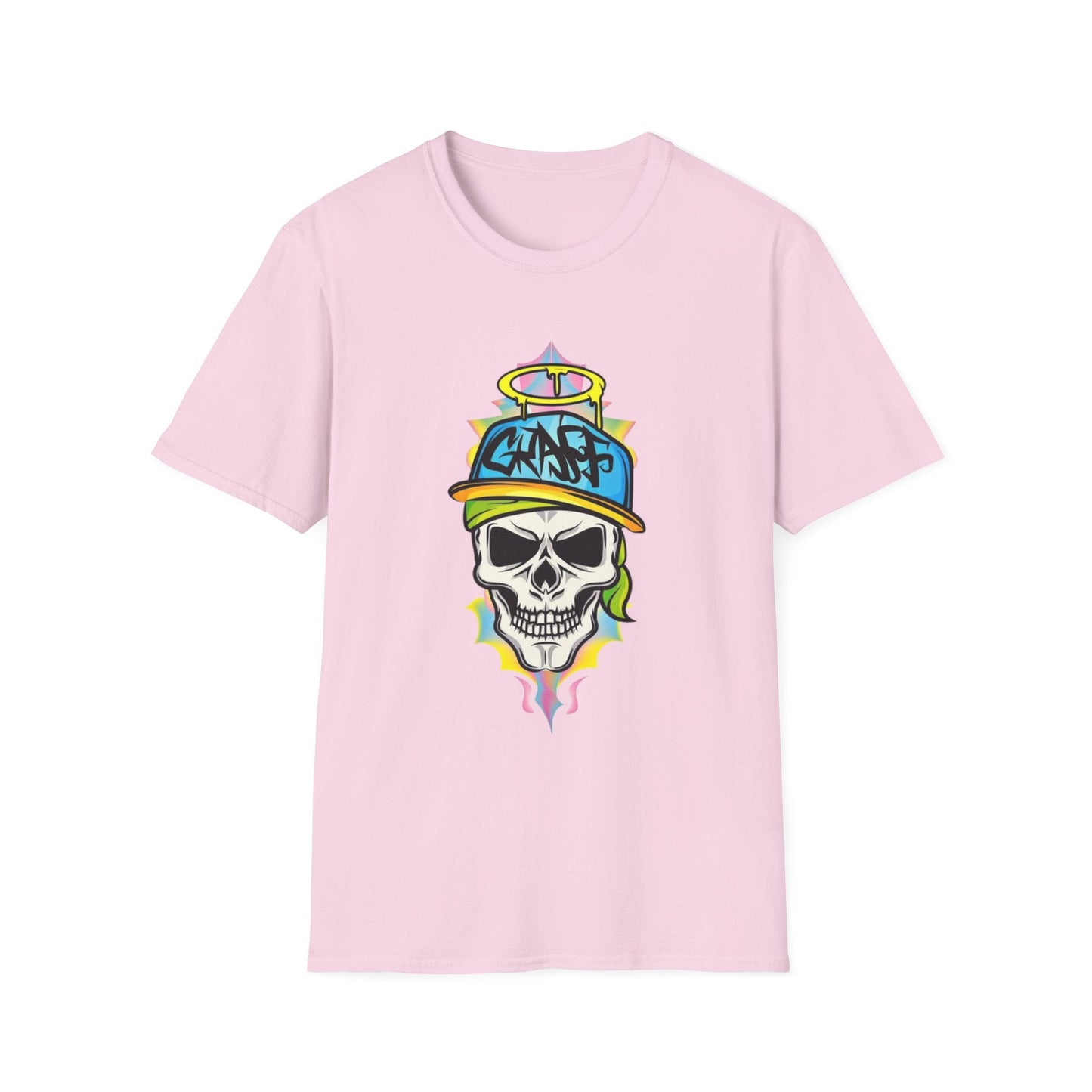 Unisex Skull Graphic Tee Shirt With Skeleton Design Softstyle 64000 100 Percent Ring Spun Cotton