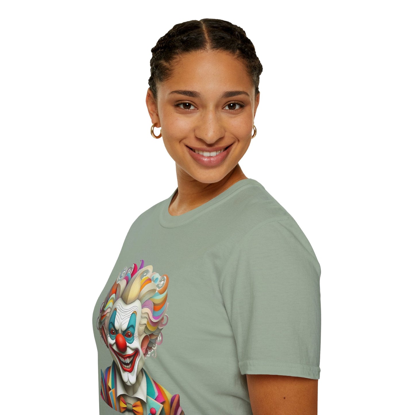Clown Shirt Unisex T Shirt With Funny Man Circus Motif And Scary Man Design Graphic Print