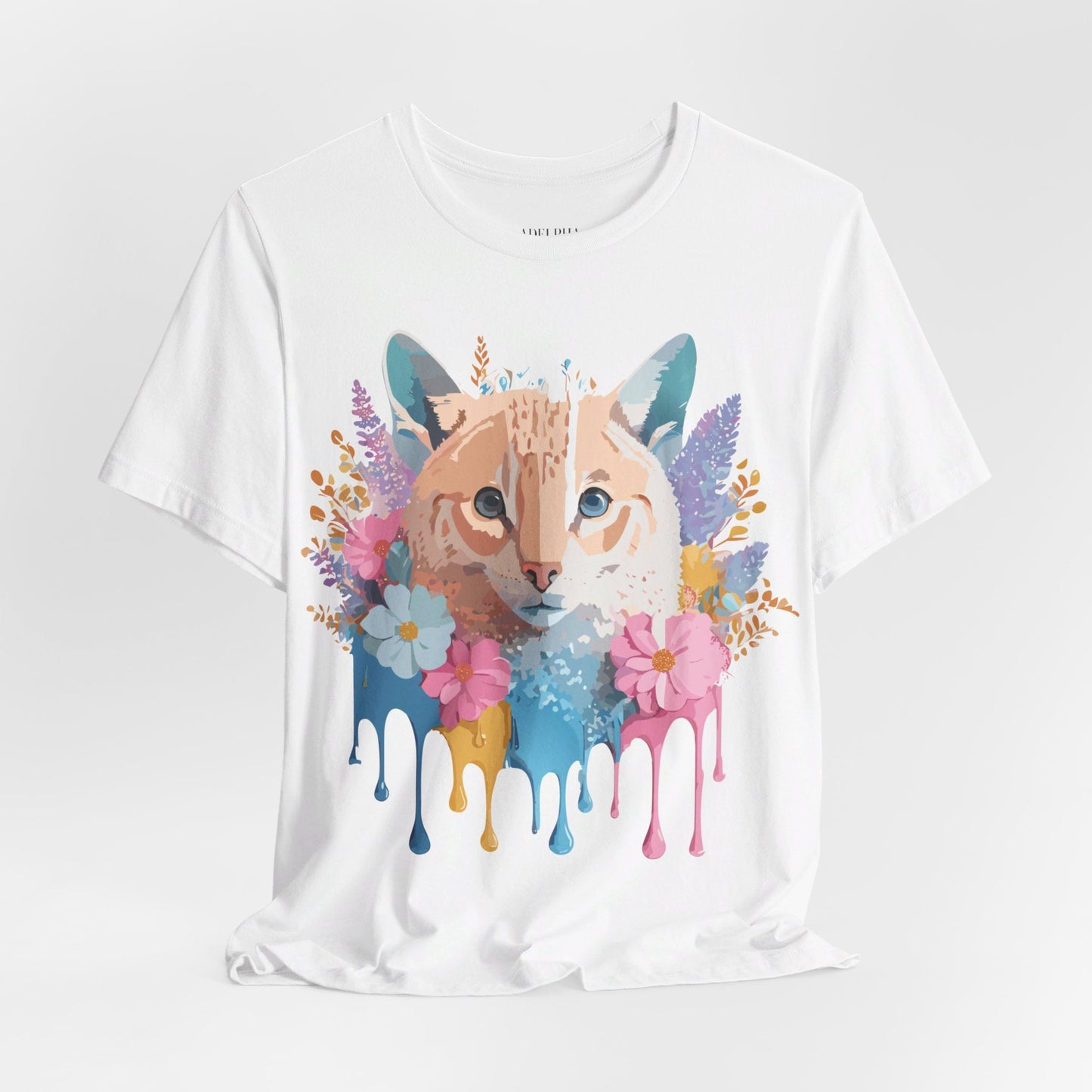 Cat Graphic Tee Unisex Short Sleeve With Adelpha Artwork Vintage Inspired
