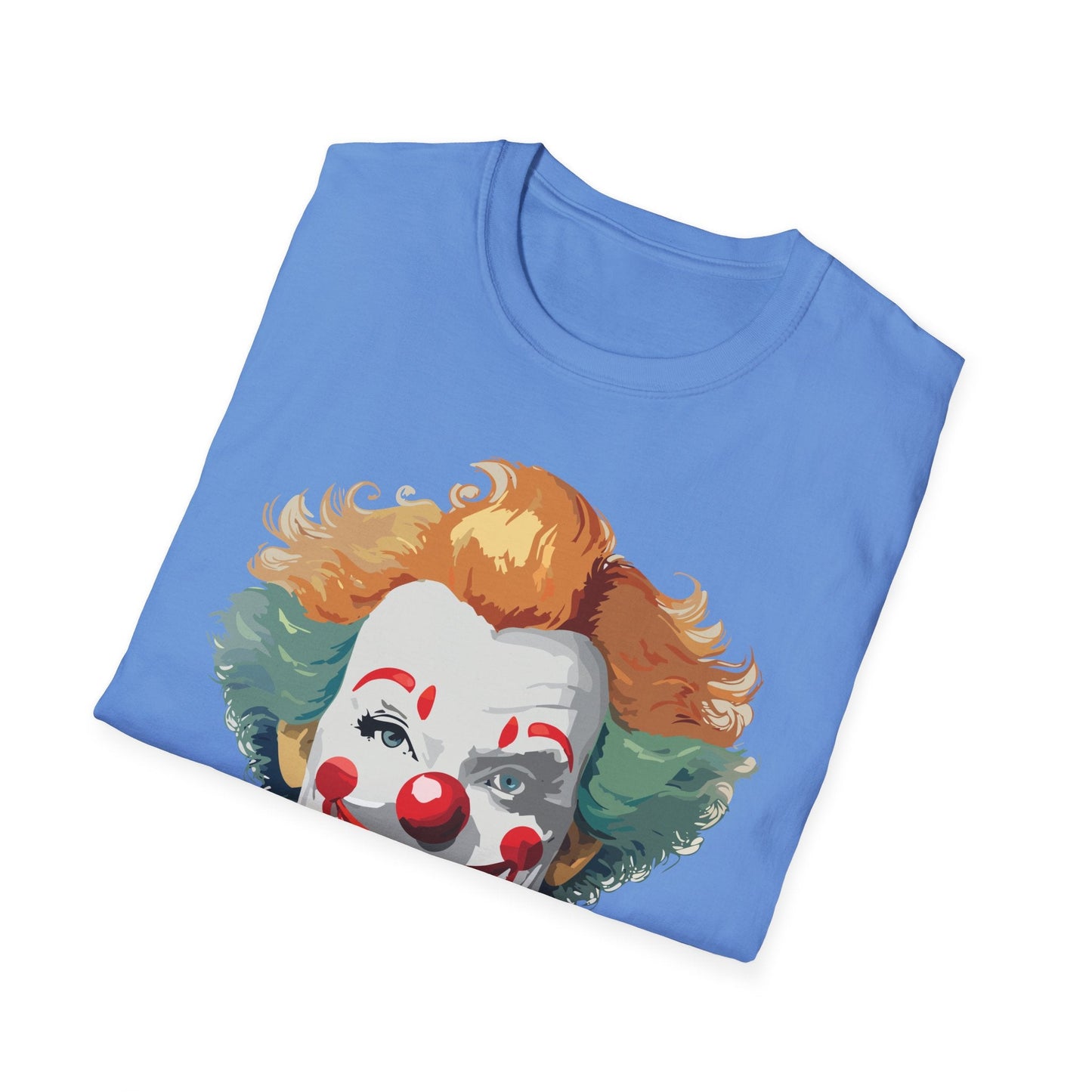 Unisex Short Sleeve Softstyle Clown T Shirt With Funny Man Circus Theme Tee Gildan 64000