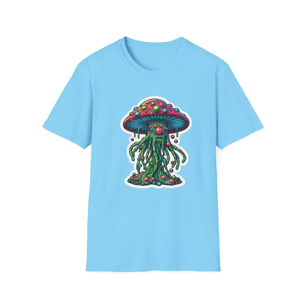 Funny Mashroom Cartoon  Graphic Tee Gildan Unisex 100 Cotton Tee Shirt c09