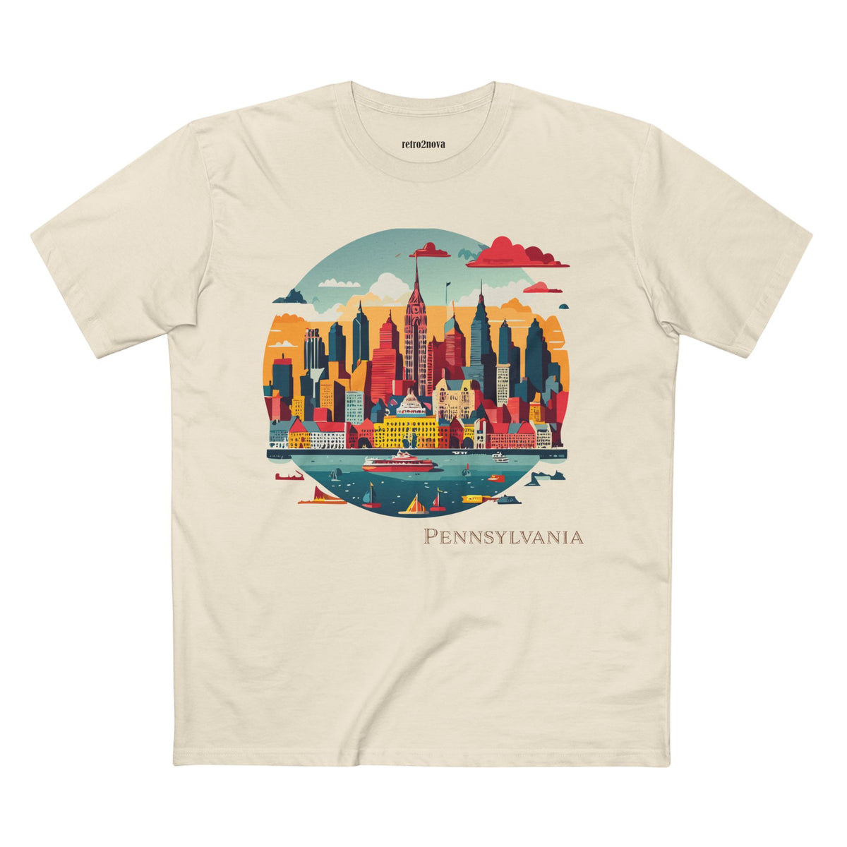 Pennsylvania skyline tee | Cityscape graphic t-shirt, state illustration