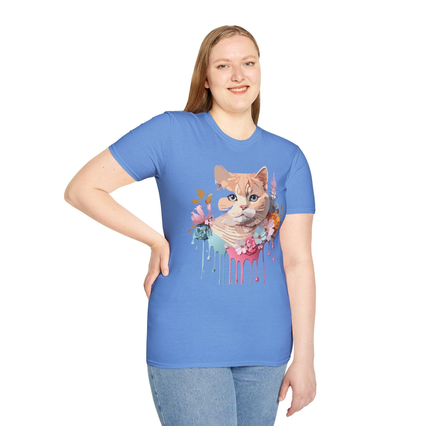 Cat Shirt Unisex Kitten Tee Softstyle Gildan 64000 Cotton Tee