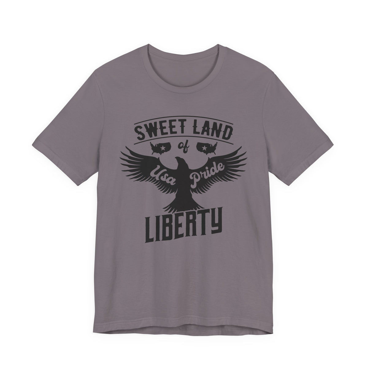 Sweet Land of Liberty eagle graphic T-Shirt USA pride typography Unisex Cotton a4