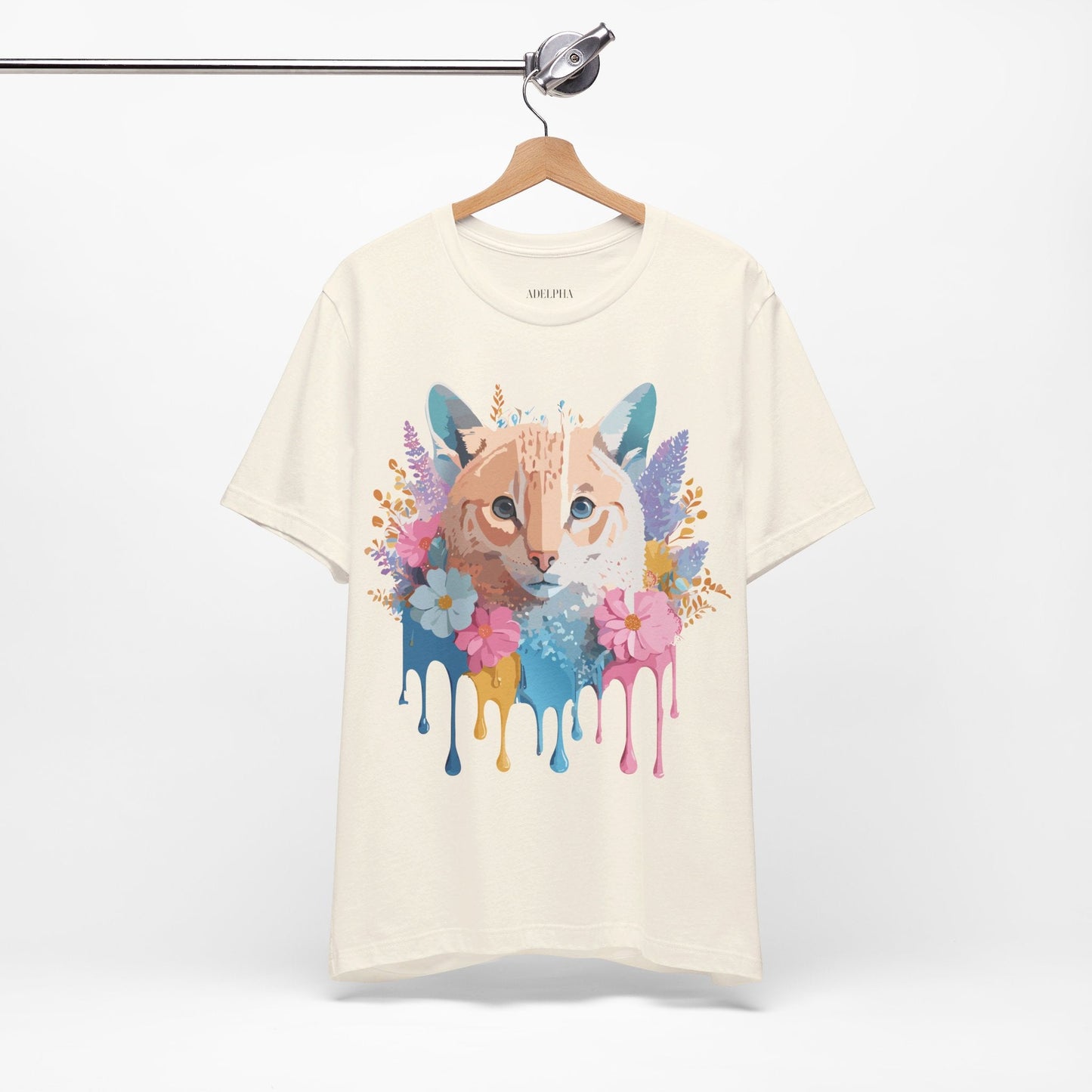 Cat Graphic Tee Unisex Short Sleeve With Adelpha Artwork Vintage Inspired