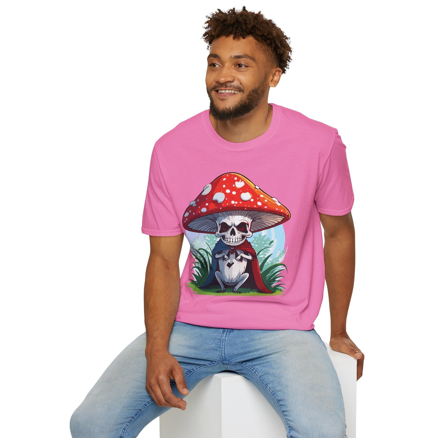 Mashroom Tee Shirt Unisex Gildan Softstyle Short Sleeve Cotton Tee With Funny Mashroom Graphic