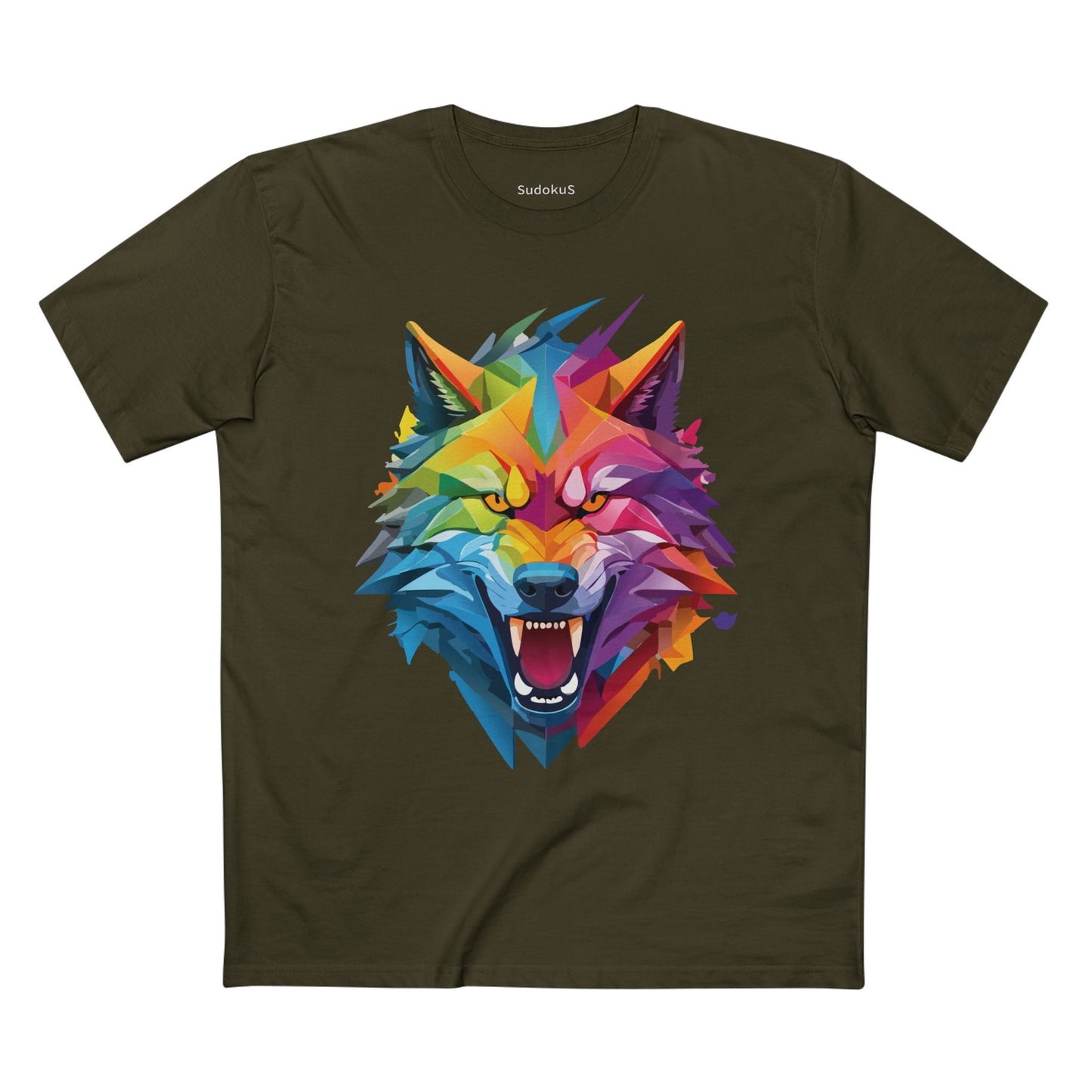 Wolf Graphic Unisex 100 Cotton Staple Tee with Animal Design Artwork 18