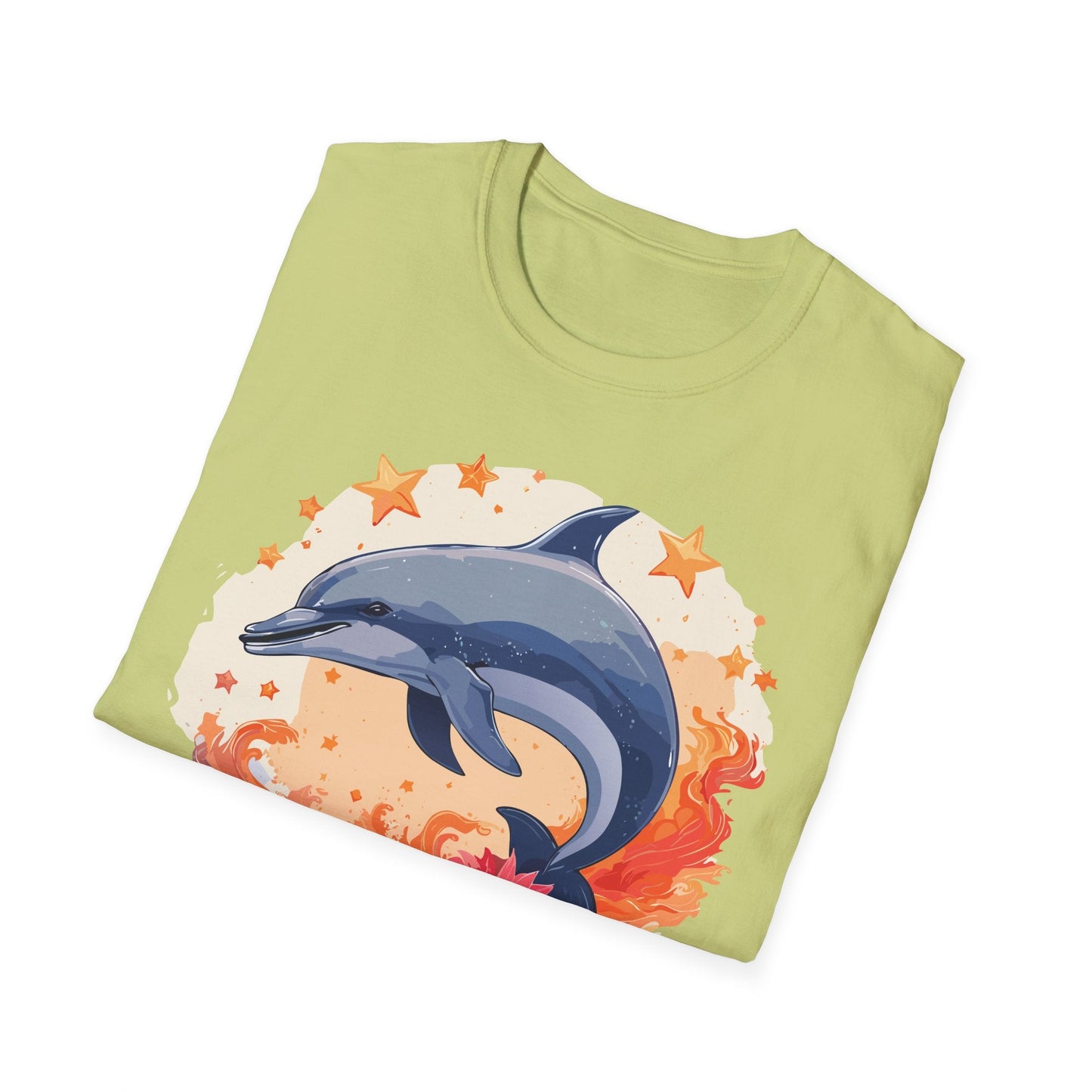 Dolphin Shirt Unisex Tee Gildan Softstyle 64000 100 Percent Ring Spun Cotton Comfort Wear