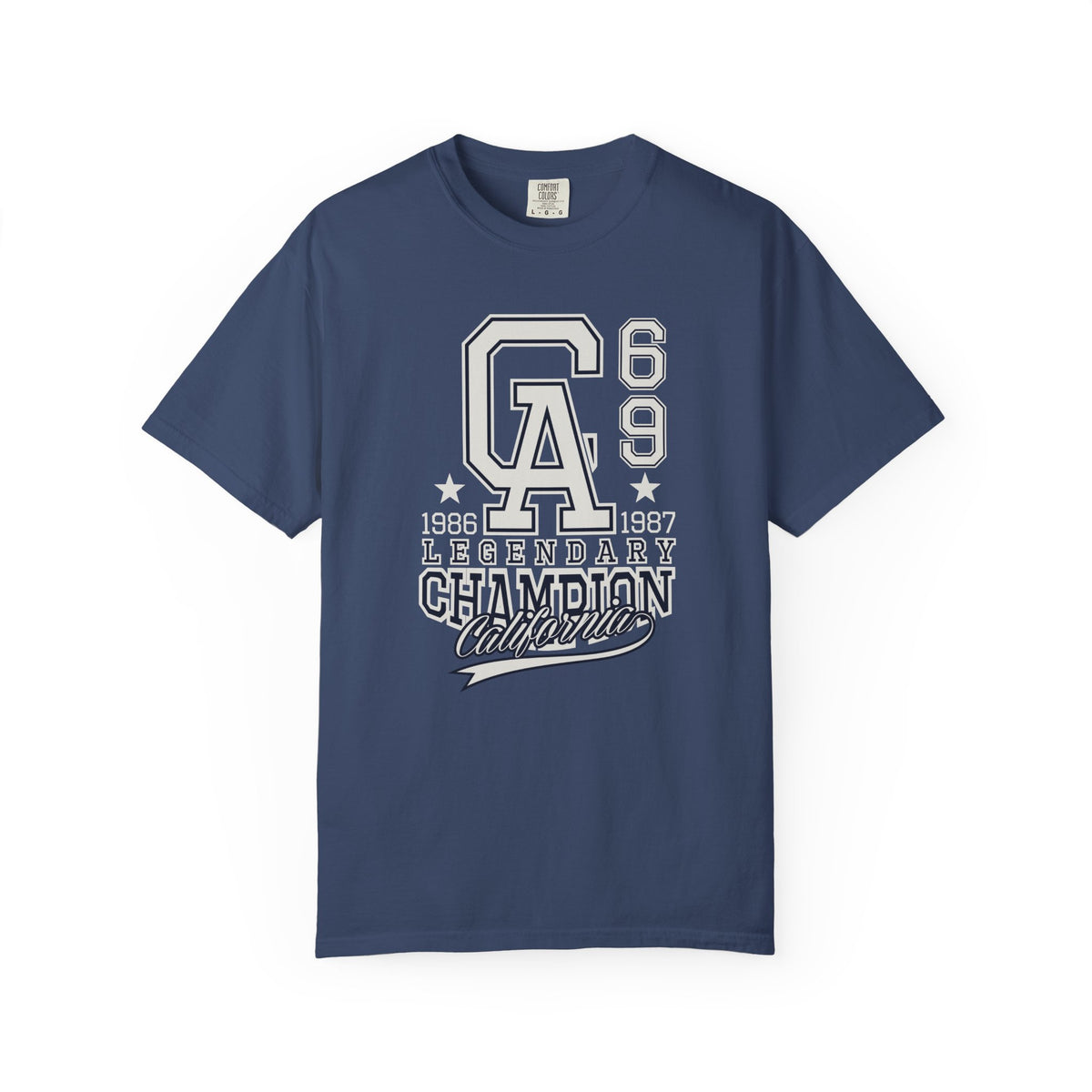 69 Champion California College Unisex Comfort Colors Garment-Dyed Heavyweight 100 Cotton Art Design T-Shirt w18
