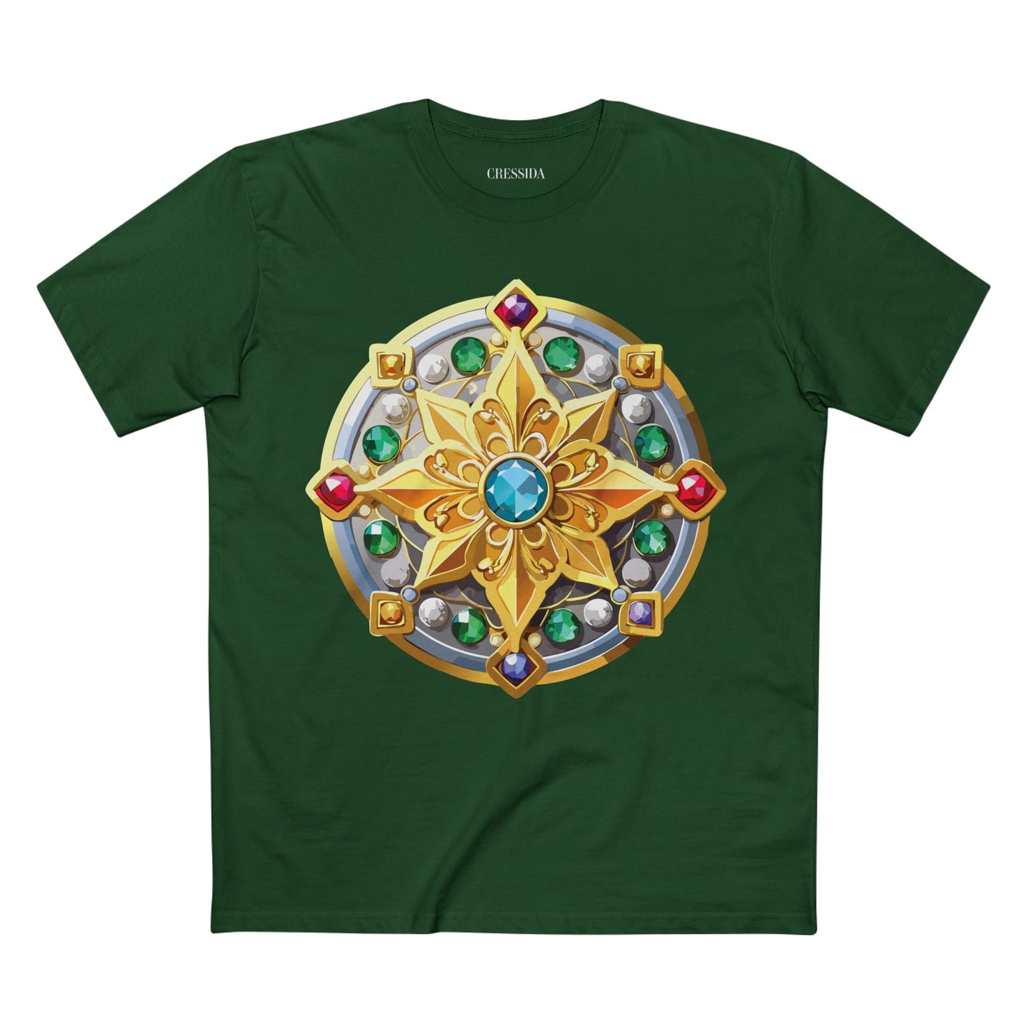 Medallion Graphic T-Shirt Unisex 100 Cotton With Gold Art Design Medal Tee 1