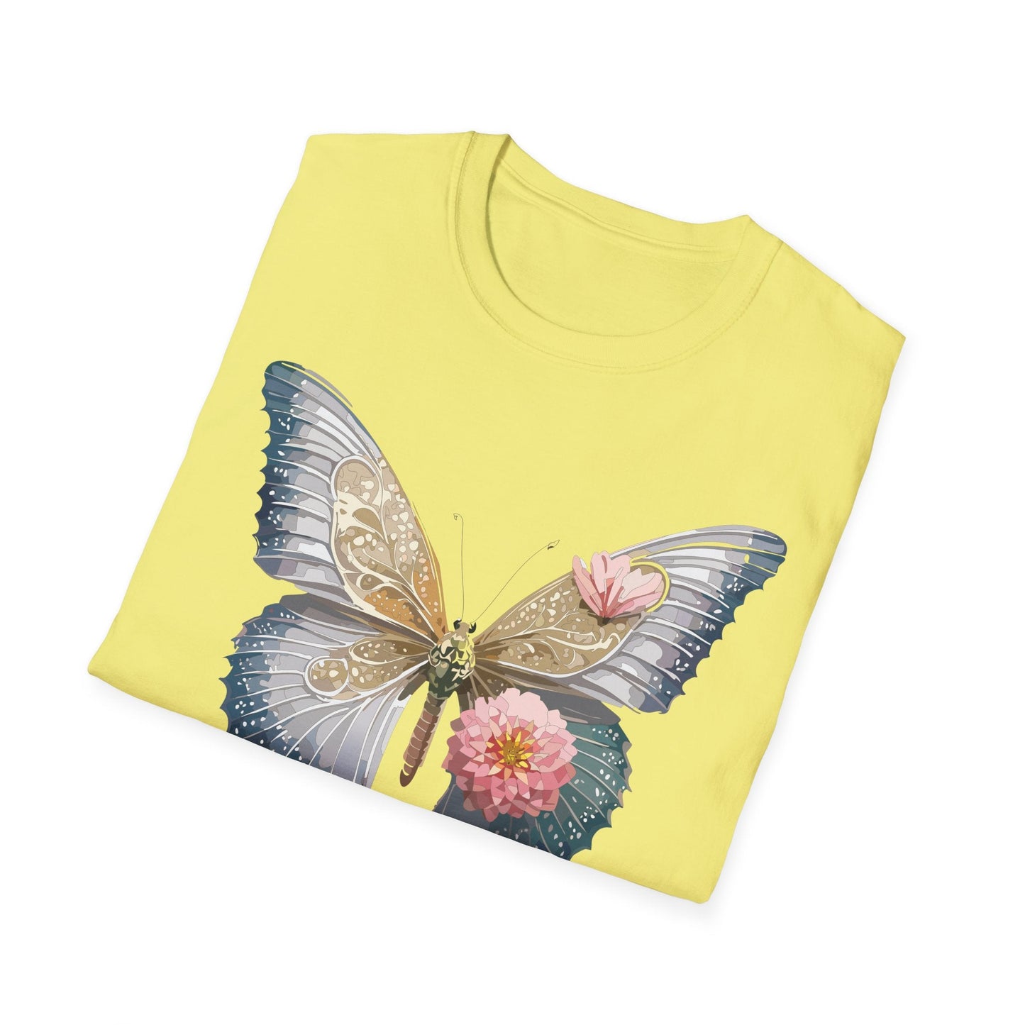 Unisex Monarch Butterfly T Shirt Softstyle Gildan 64000 100 Percent Ring Spun Cotton Tee