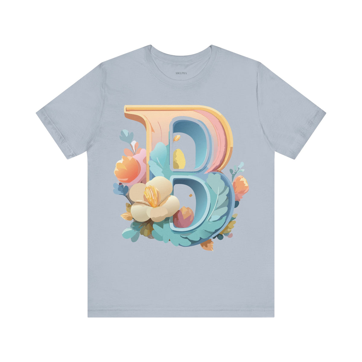 Letter B Graphic Unisex Cotton Bella+Canvas Tee with Art Letter Design