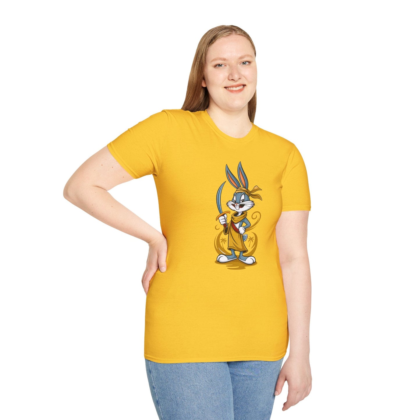 Bugs Bunny T Shirt Unisex Short Sleeve Cartoon Graphic Animation Gildan Softstyle 64000