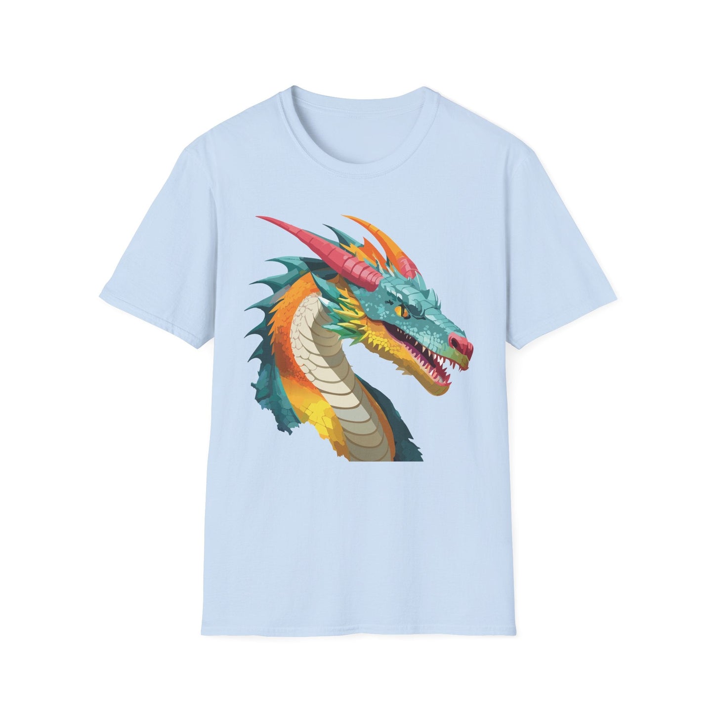 Dragon T Shirt Unisex Softstyle Art Design Tee With Animals Theme Gildan 64000 Premium Quality