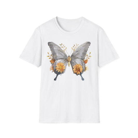 Butterfly T Shirt For Unisex Gildan Softstyle 64000 Cotton Comfort Monarch Design Tee