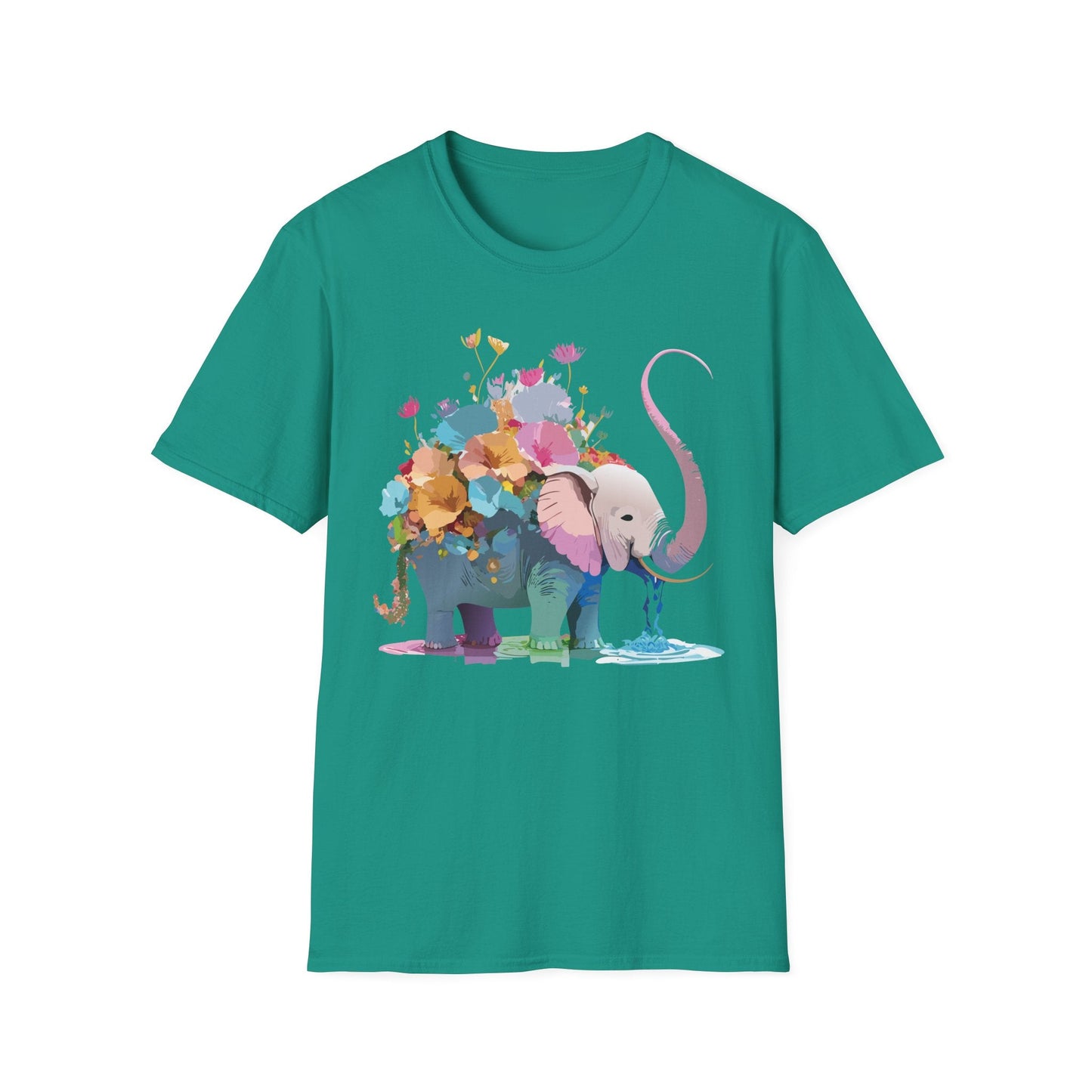 Elephant T Shirt Unisex Softstyle Cotton Tee With Animated Elephant Design Premium Comfort