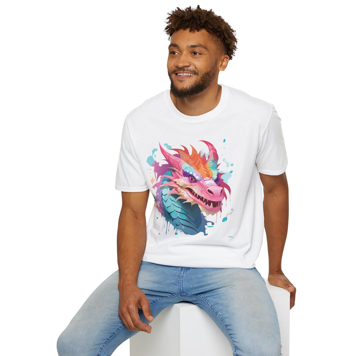 Dragon T Shirt Unisex Dragon Graphic Tee Softstyle 64000 Lightweight Comfort Durable Breathable