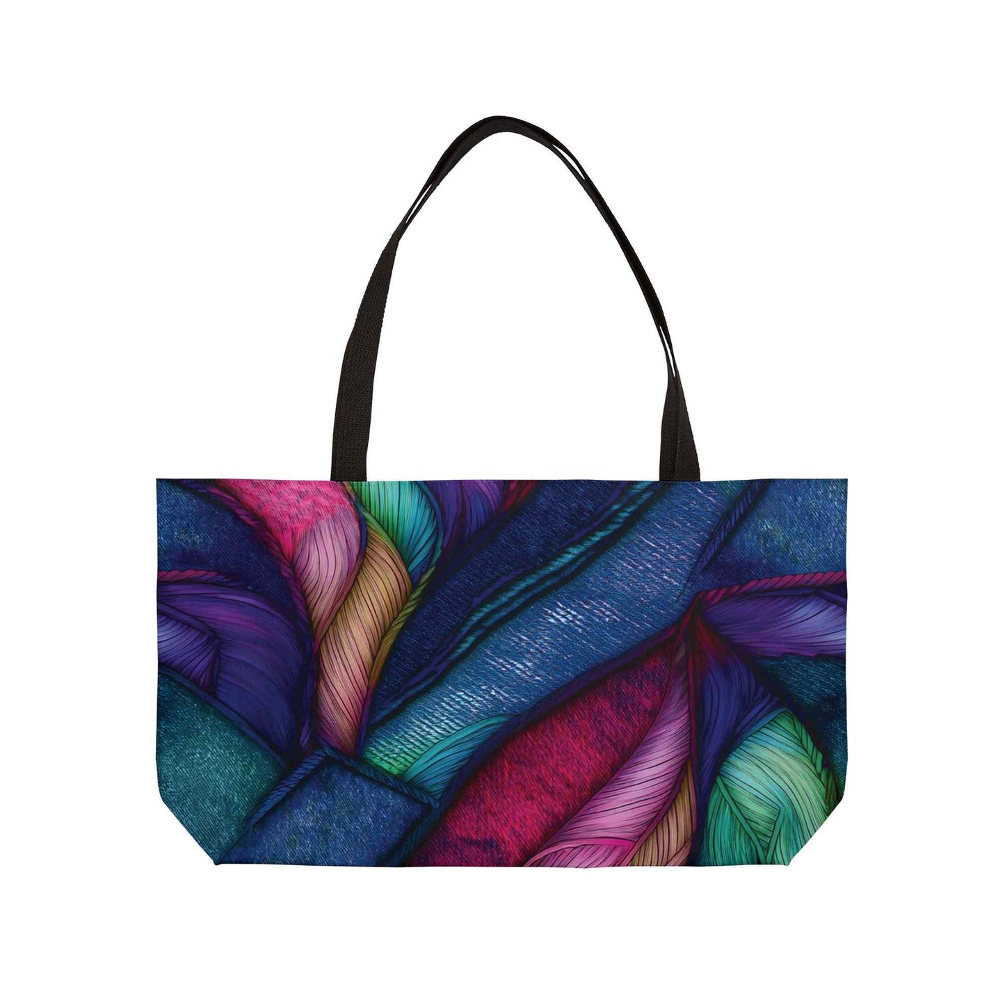 Denim Color Imitation Print Unisex  Weekender Bag  Spun Polyester 24x13 Canvas Bag 11