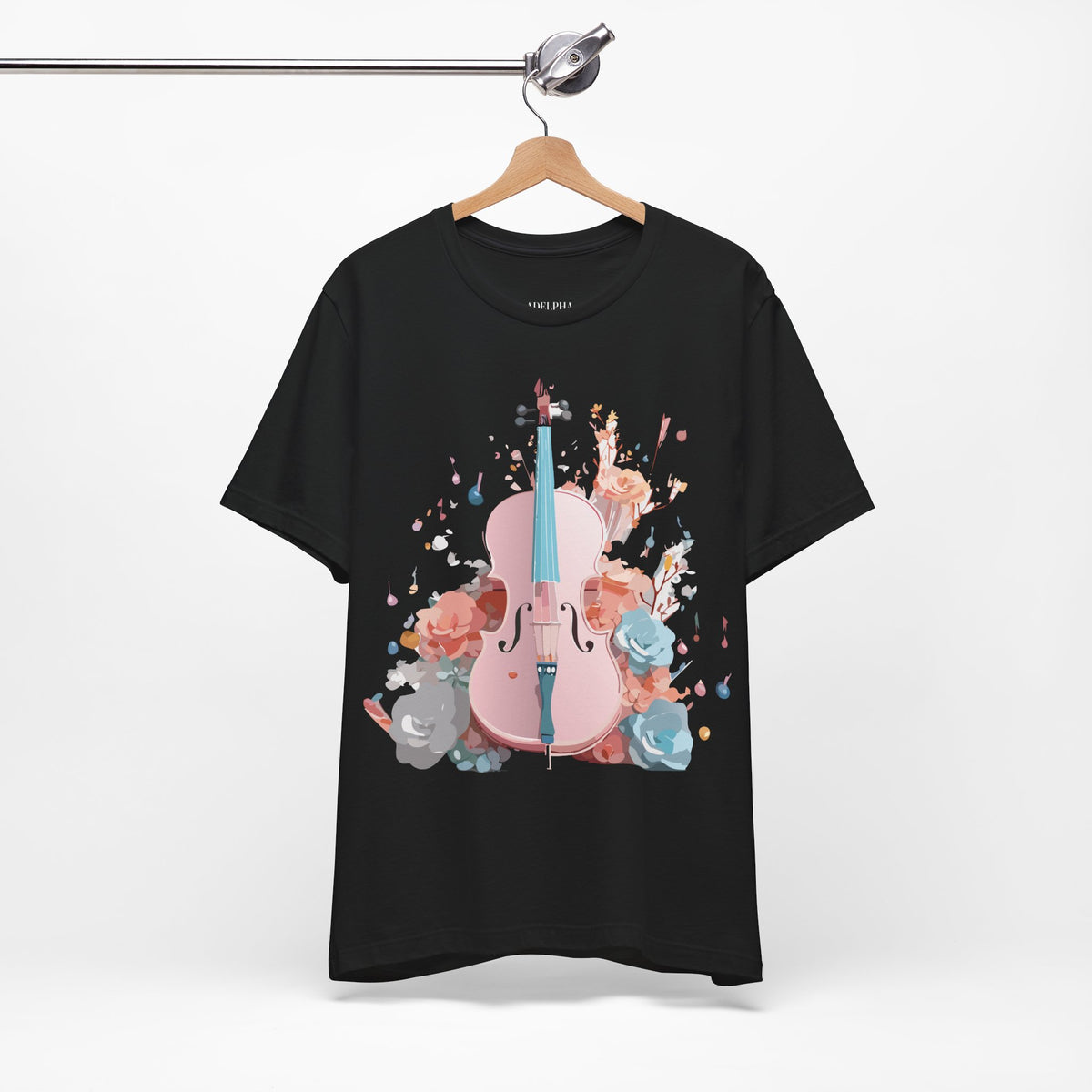 Music Graphic Unisex Cotton Bella+Canvas Tee with Art Design n171