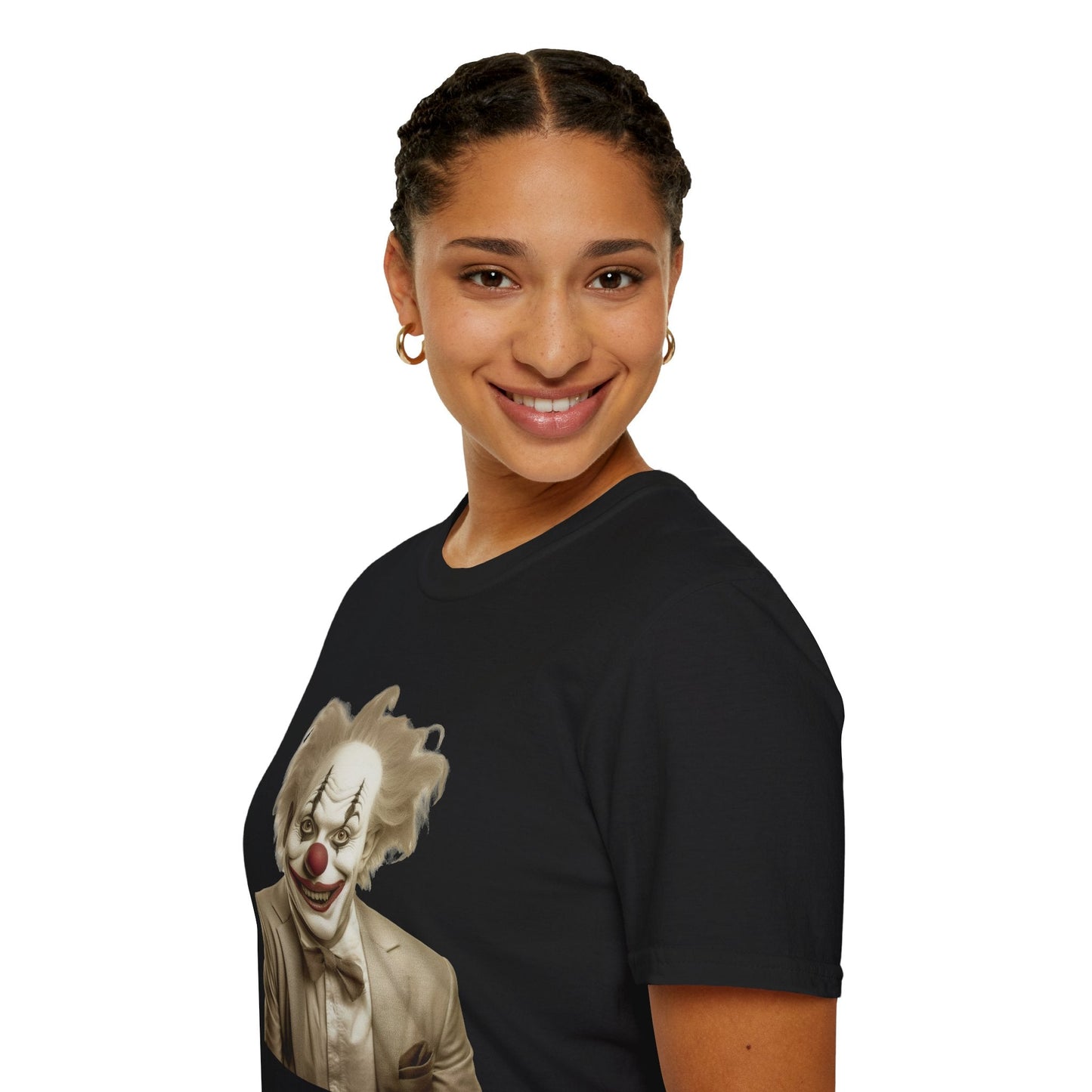 Unisex Clown Shirt Funny Man Circus Tee Softstyle 64000 Cotton Gildan Tee Lightweight Breathable