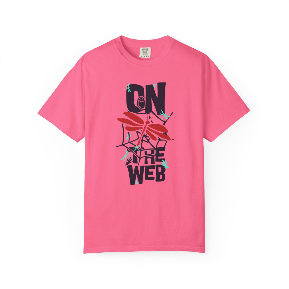 On the Web Spider Graphic Unisex Comfort Colors Garment-Dyed Heavyweight 100 Cotton Art Design T-Shirt w4