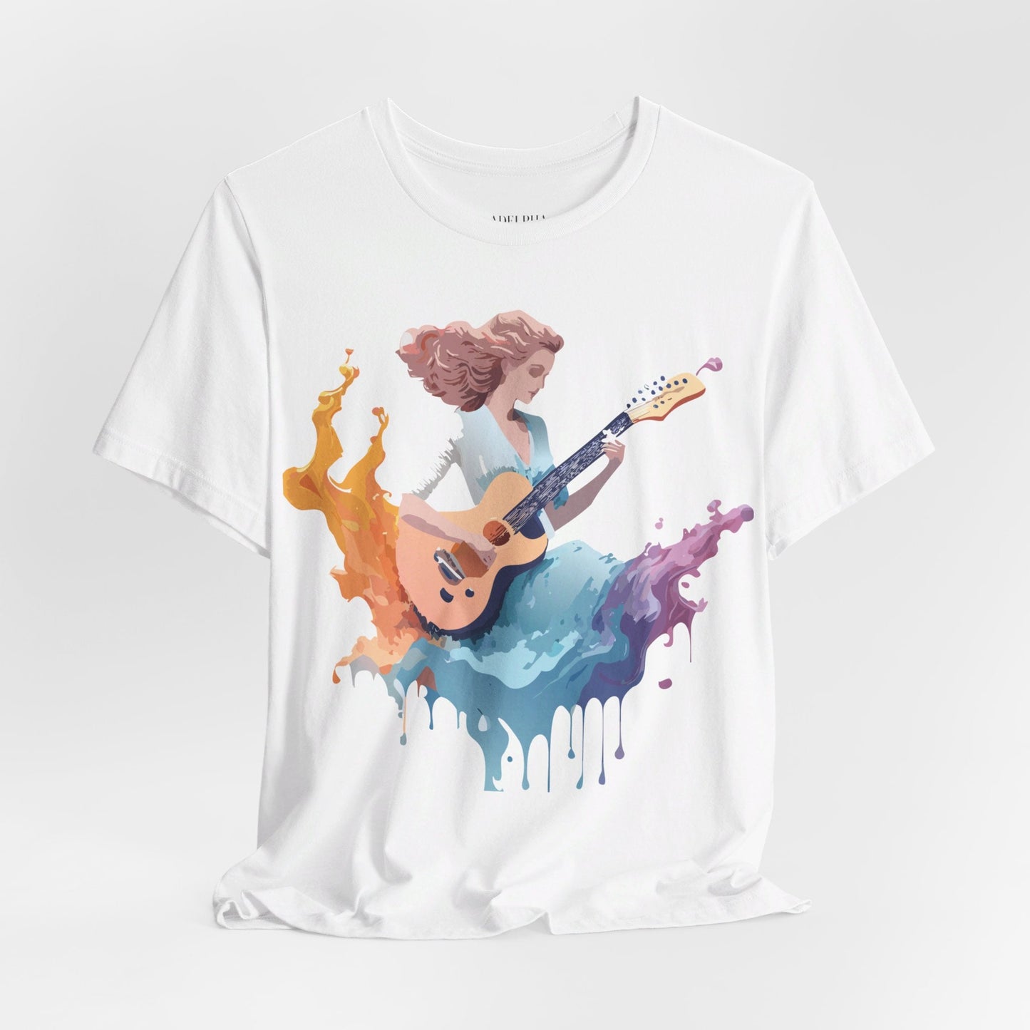 Music Graphic Unisex 100 Cotton Vintage Art with Musical Elements Tee 38