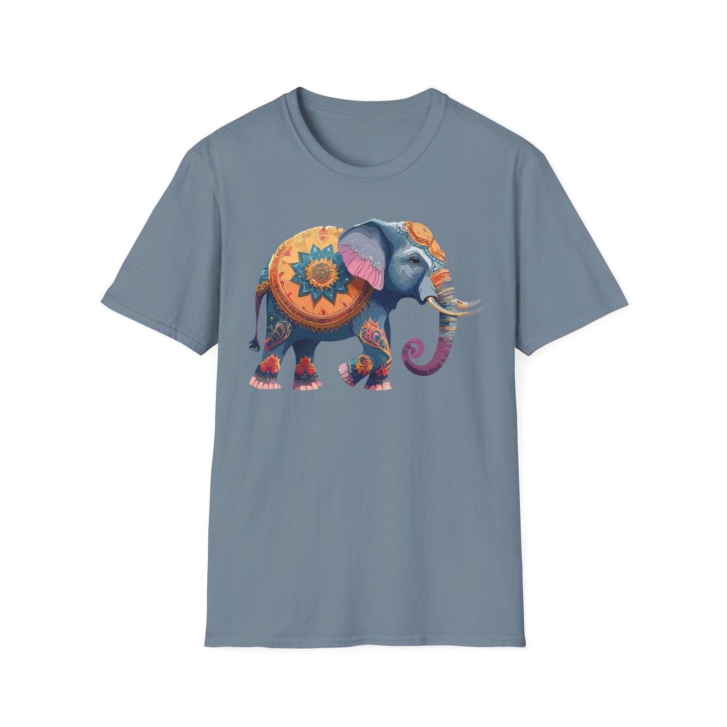 Elephant T Shirt Unisex Gildan Softstyle Tee 100 Percent Ring Spun Cotton Animal Shirt