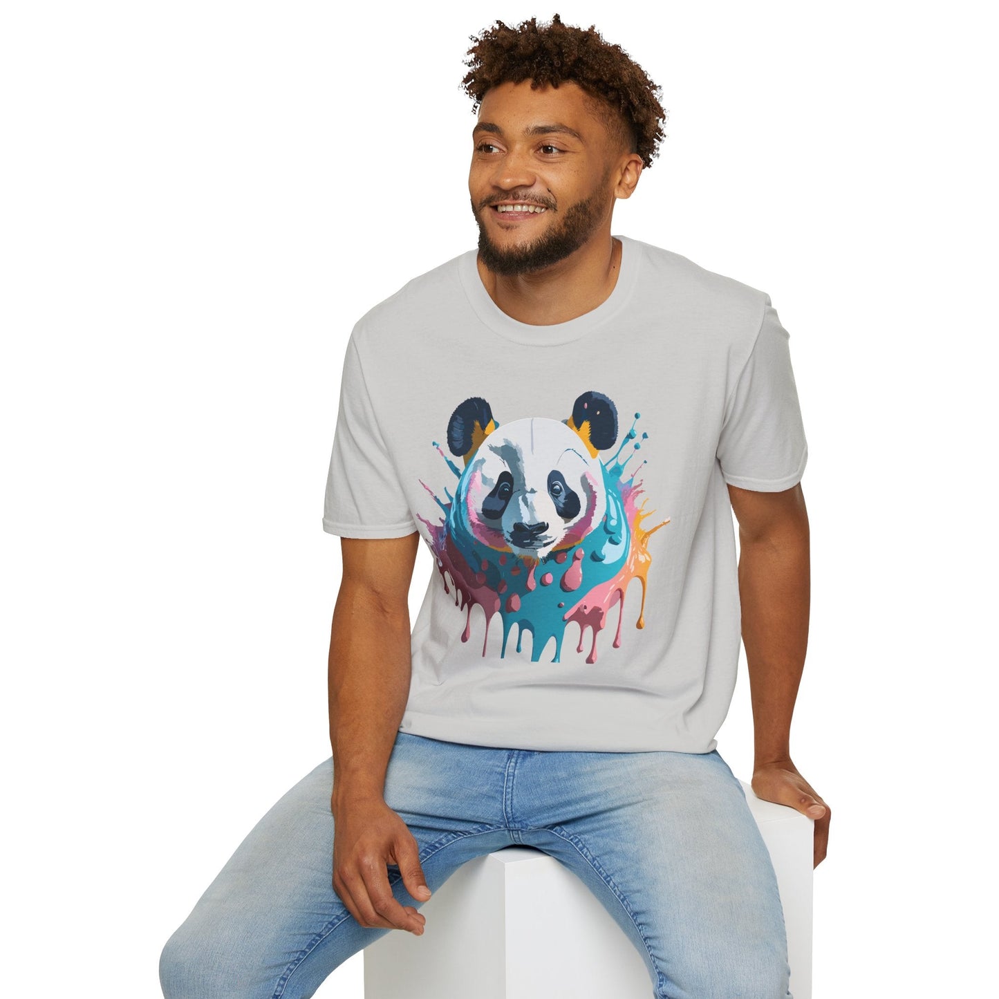 Panda Shirt Unisex T Shirt Gildan Softstyle 64000 Panda Graphic Animal Tee 100 Percent Cotton