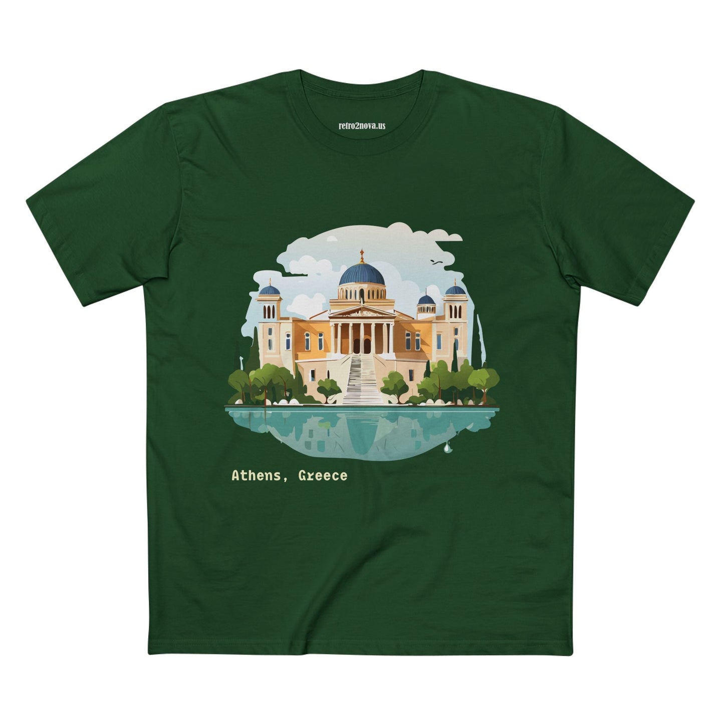 Greece Travel Shirt Unisex Tourist Tee Premium Cotton With Original Art Design Retro2Nova