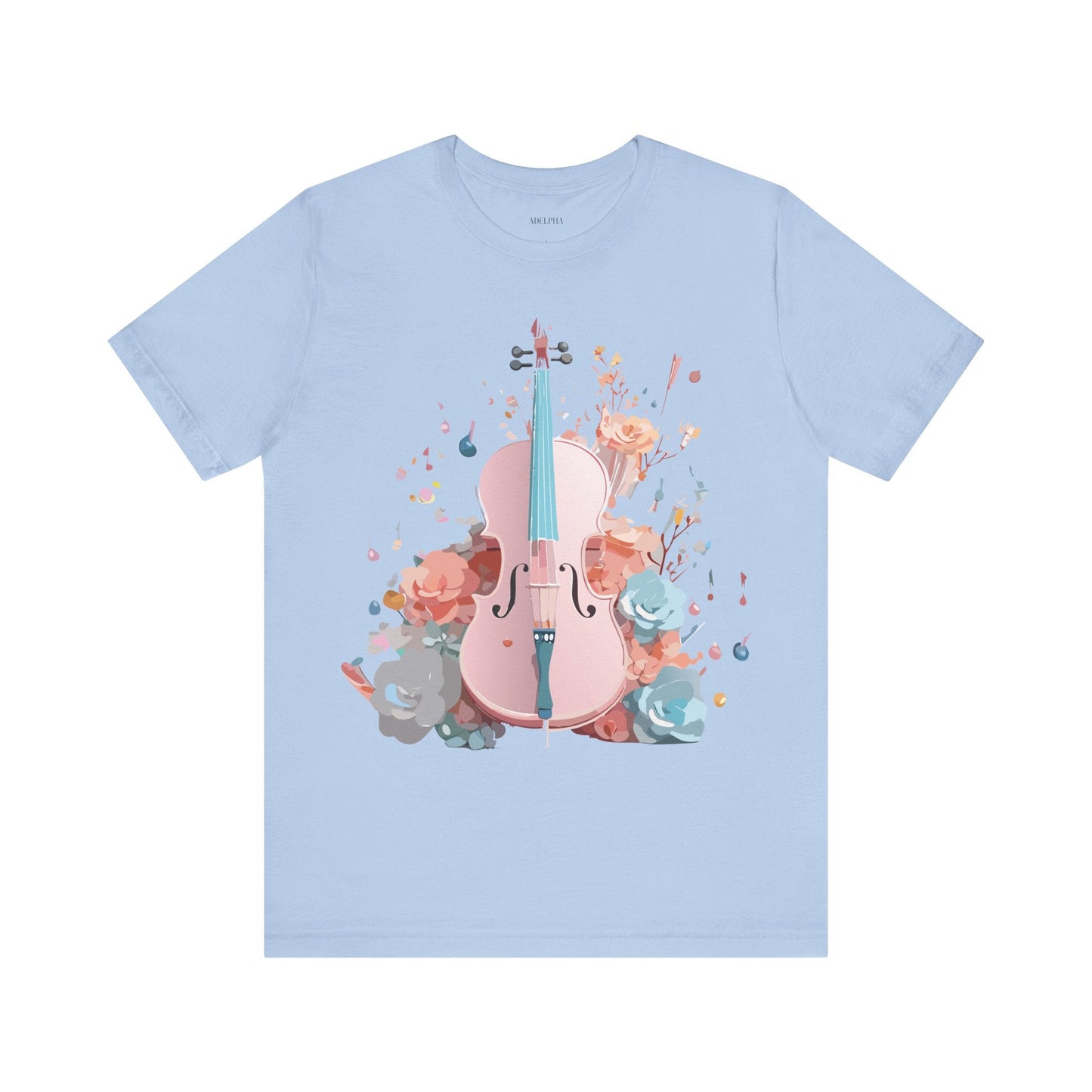 Music Graphic Unisex 100 Cotton Vintage Art with Musical Elements Tee 12