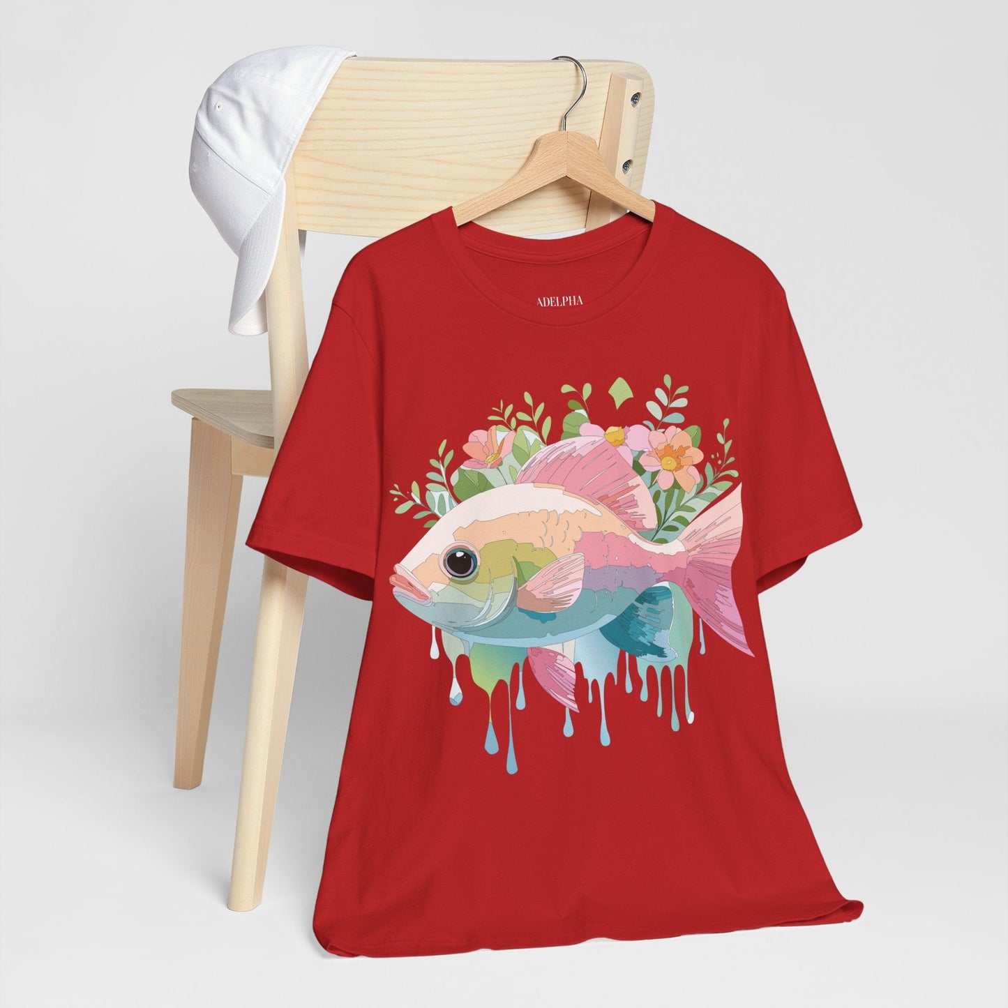 Fish Graphic Unisex 100 Cotton Vintage Artwork Tee 1