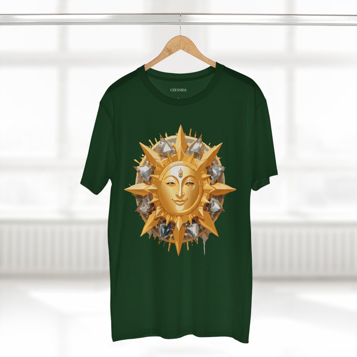 Gold Sun Graphic Unisex 100 Cotton T-Shirt with Golden Art Design 14