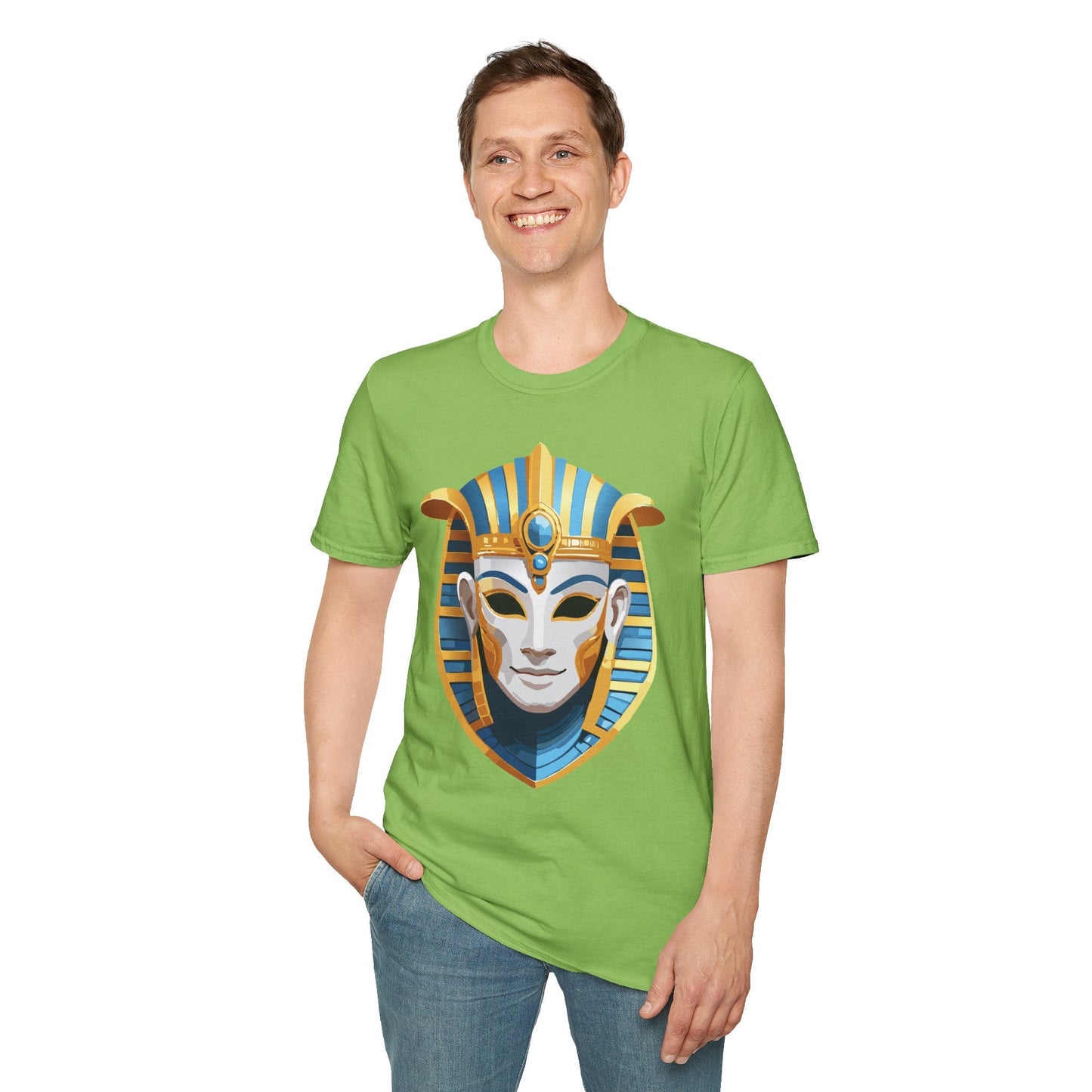 Mask Tee Shirt Unisex Gildan Softstyle 64000 Cotton Tee With Masquerade Design Artwork