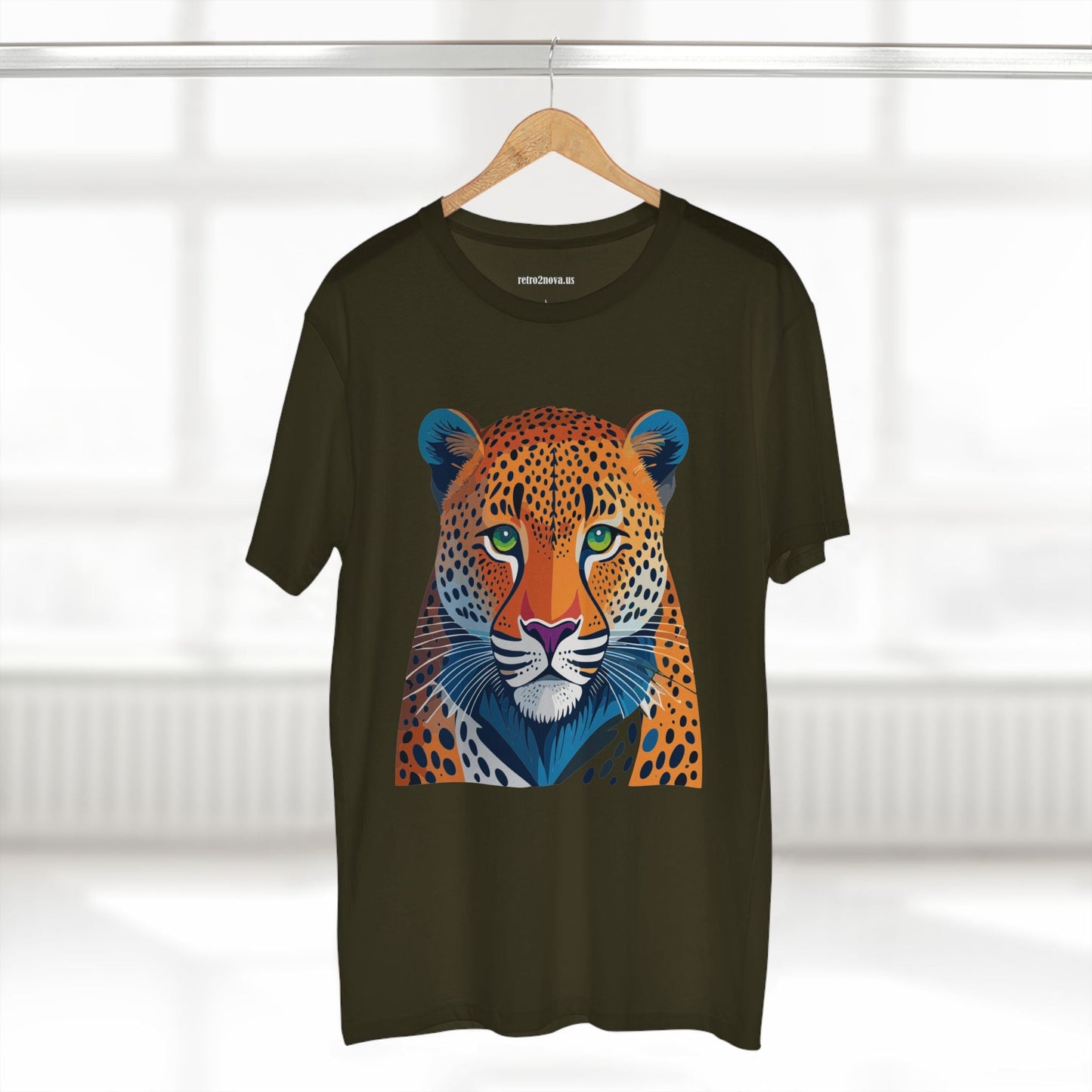 Unisex Cheetah Shirt Premium Cotton Tee With Original Art Design From Retro2Nova Art Collection For Everyday Comfort